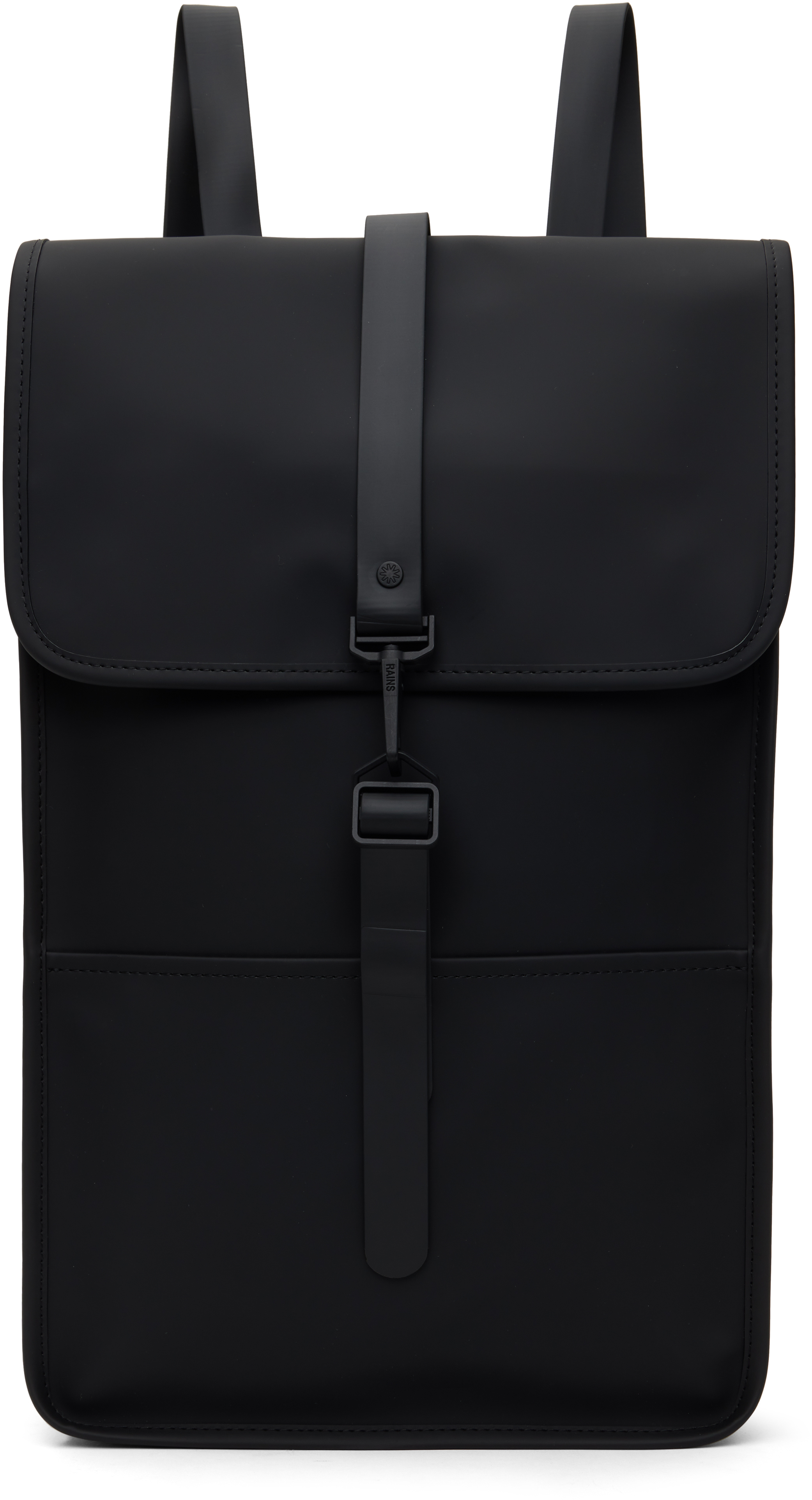 Black Rubberized Canvas Backpack