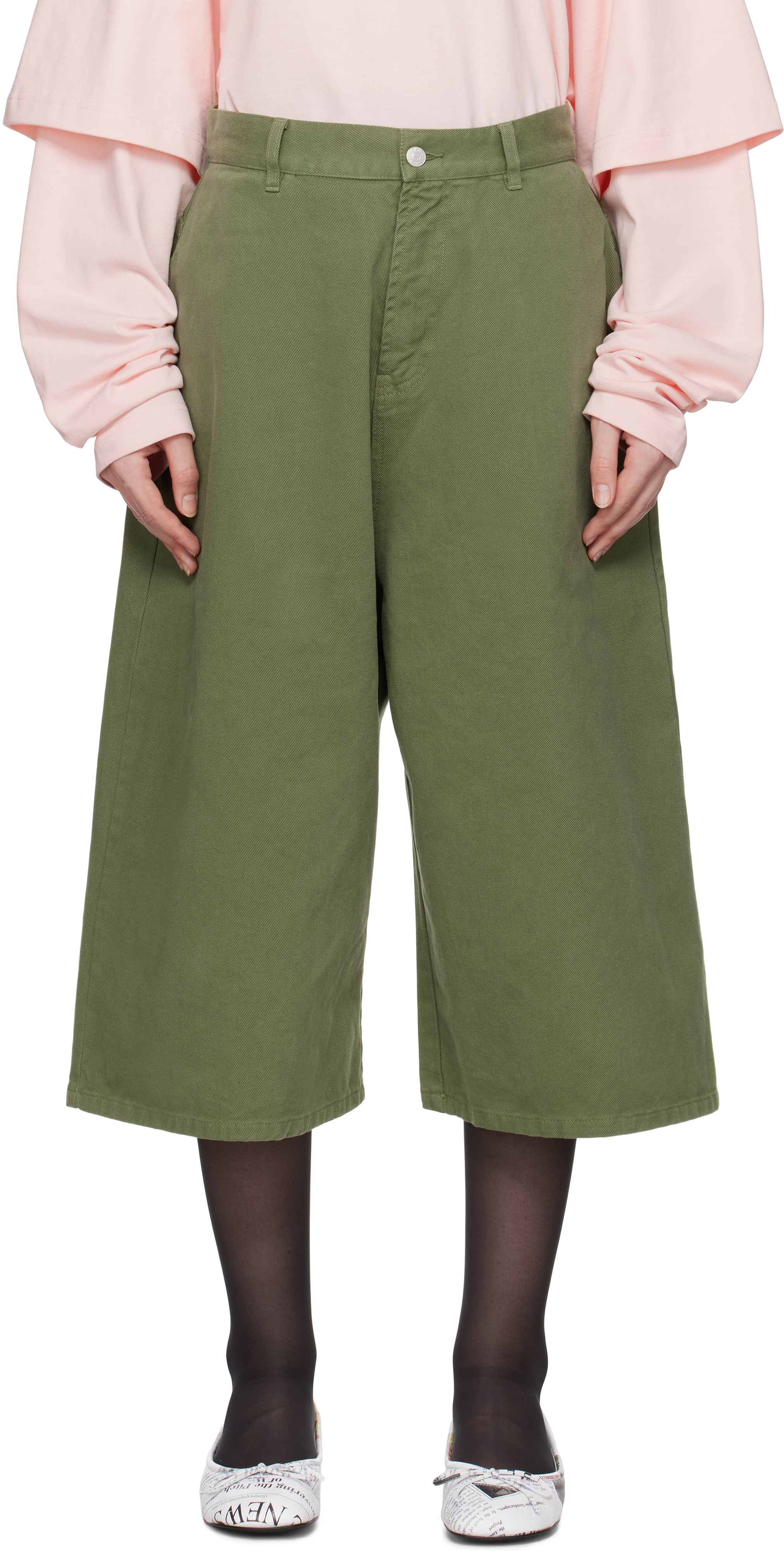 Khaki Maxi Shorts