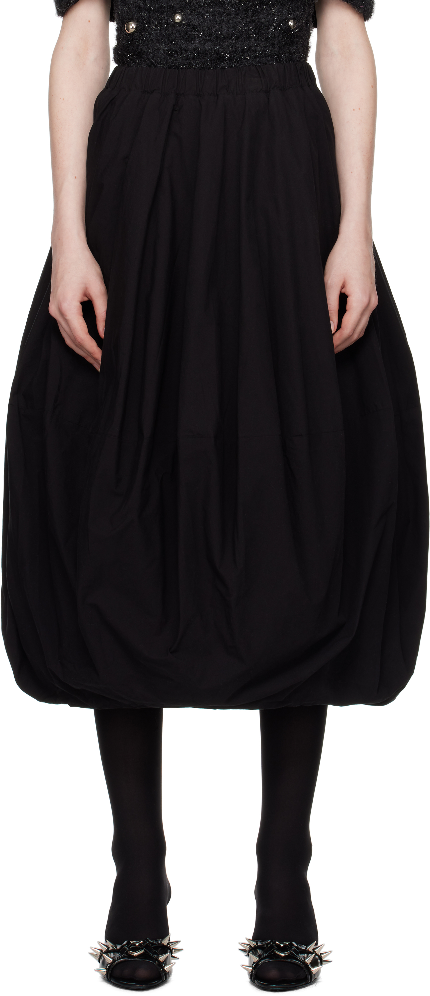 Black Cercle Midi Skirt