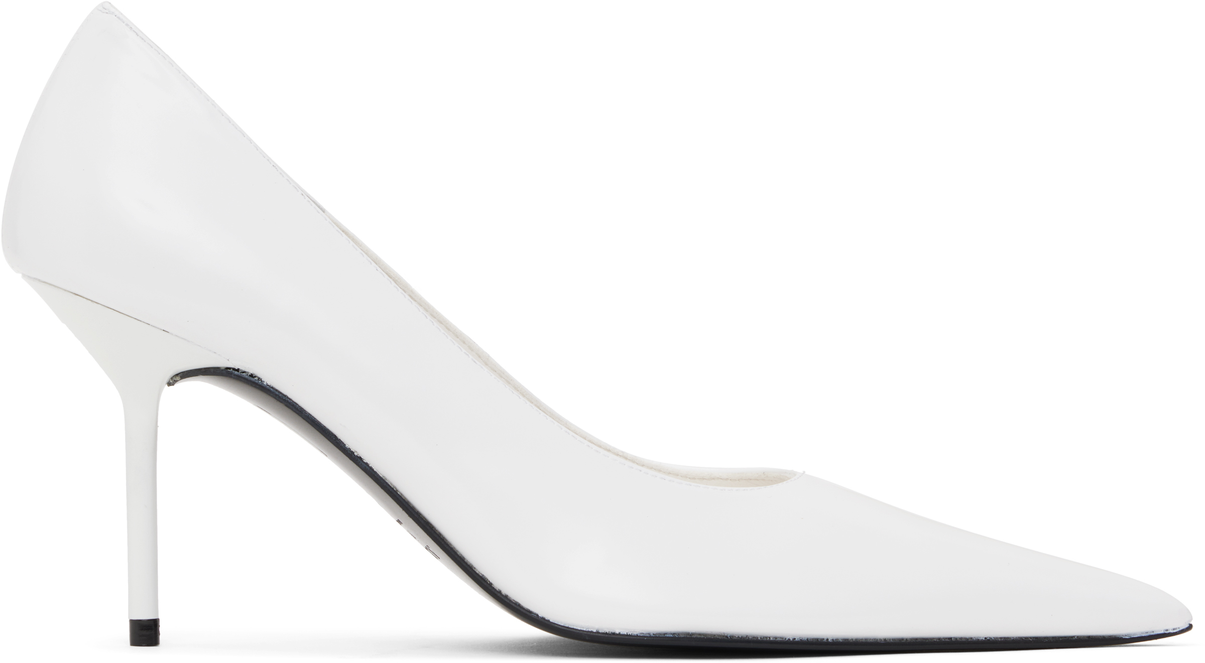 White Pointed Toe Heels