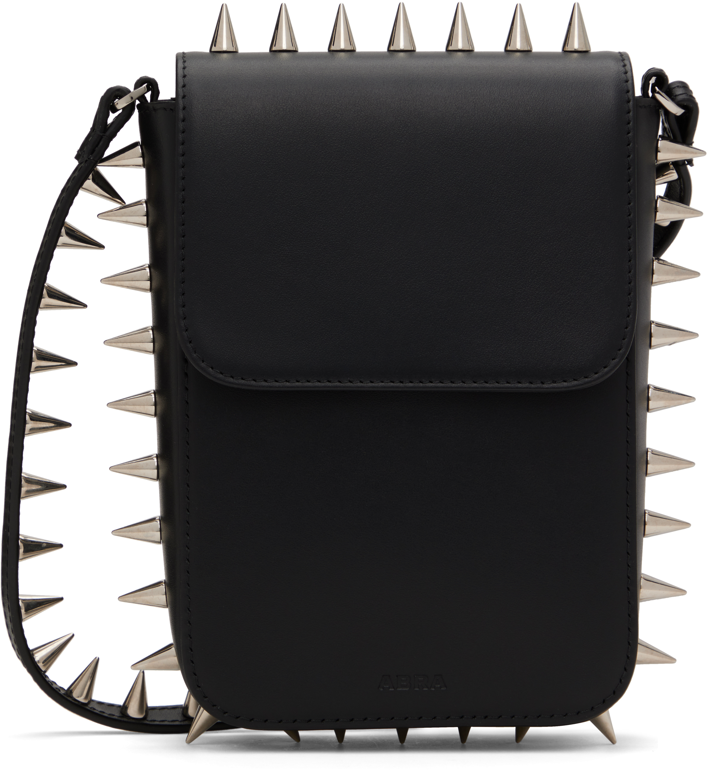 Black Spike Crossbody Pouch