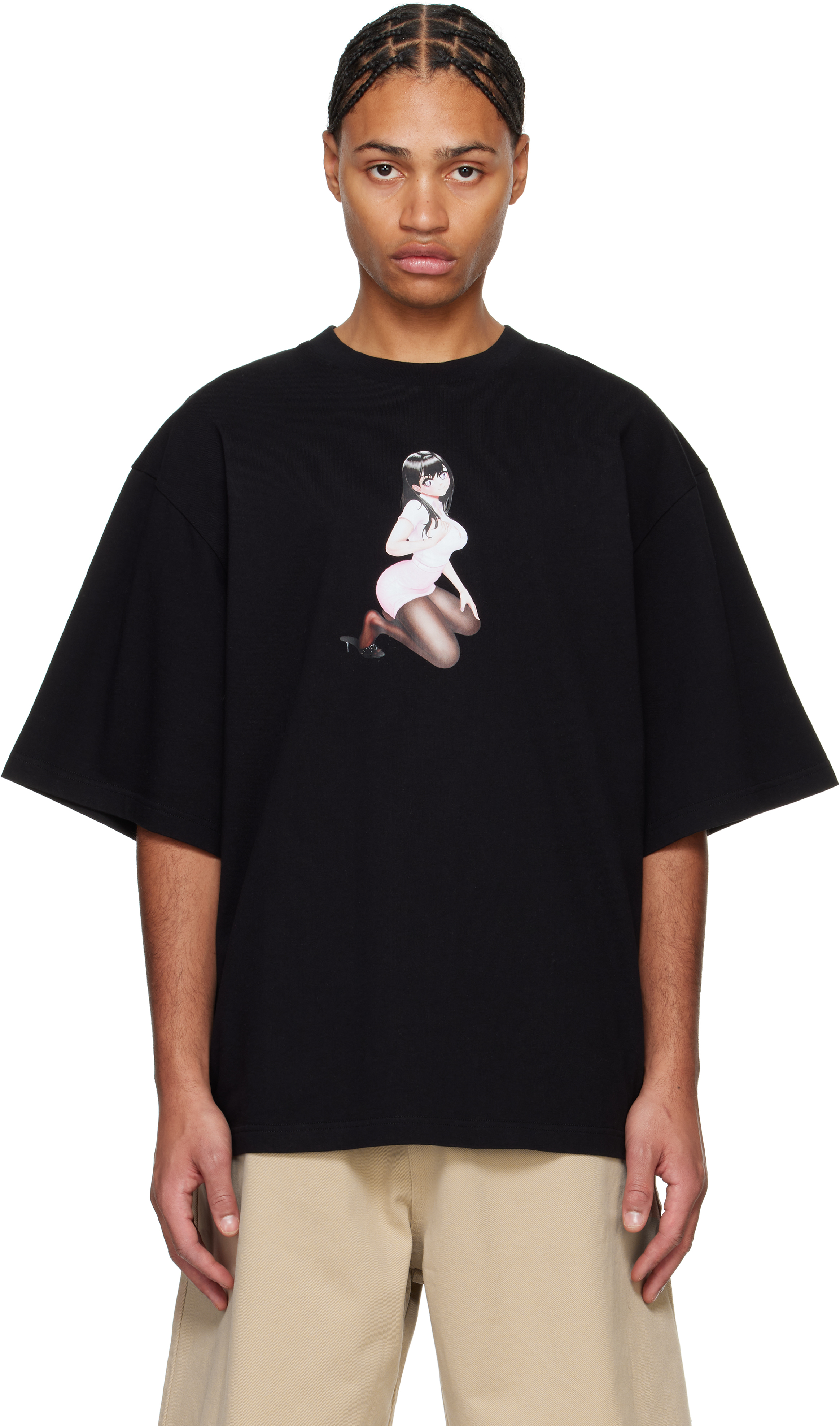 Black Crewneck 'Sexy Girl' T-shirt