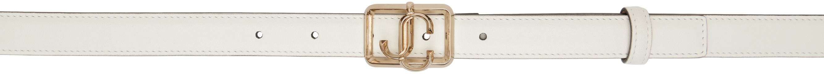【関税込み】Jimmy Choo オフホワイト 'JC' Square ベルト Off-White 'JC' Square Belt by Jimmy Choo on Sale
