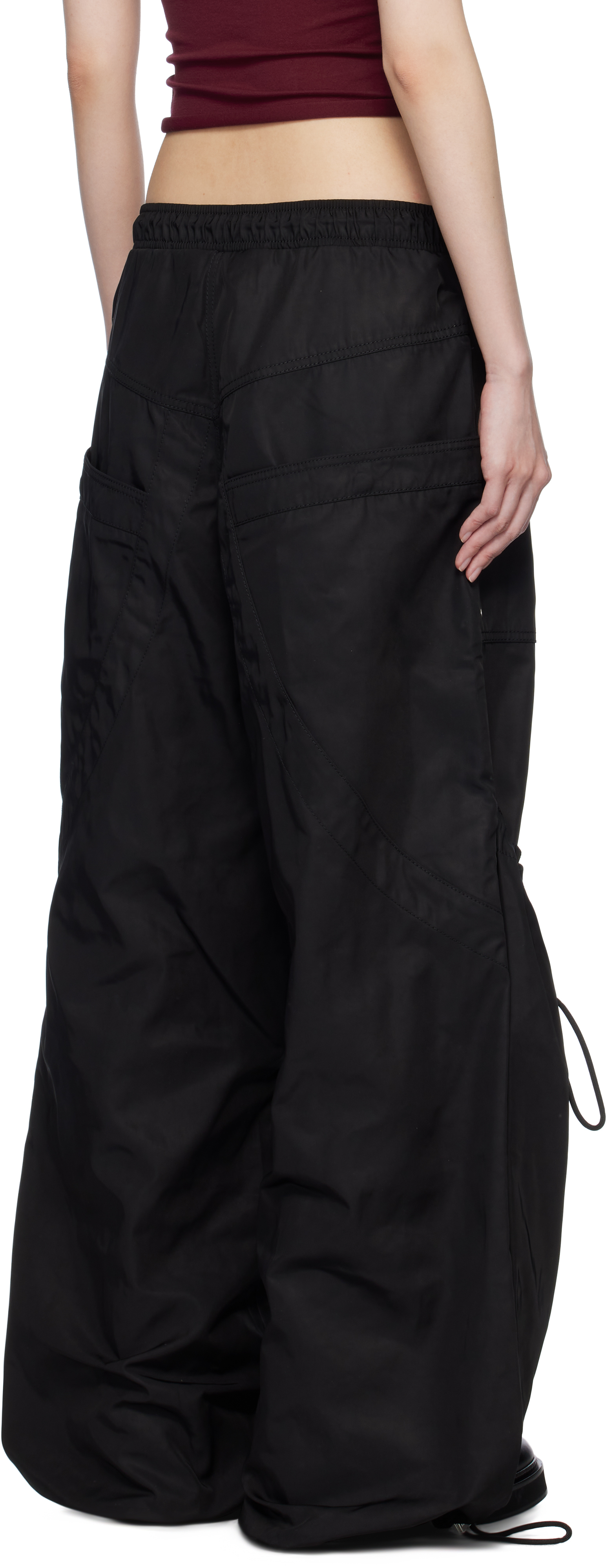 Attico Elegant Long Pants For Women In 100 Black
