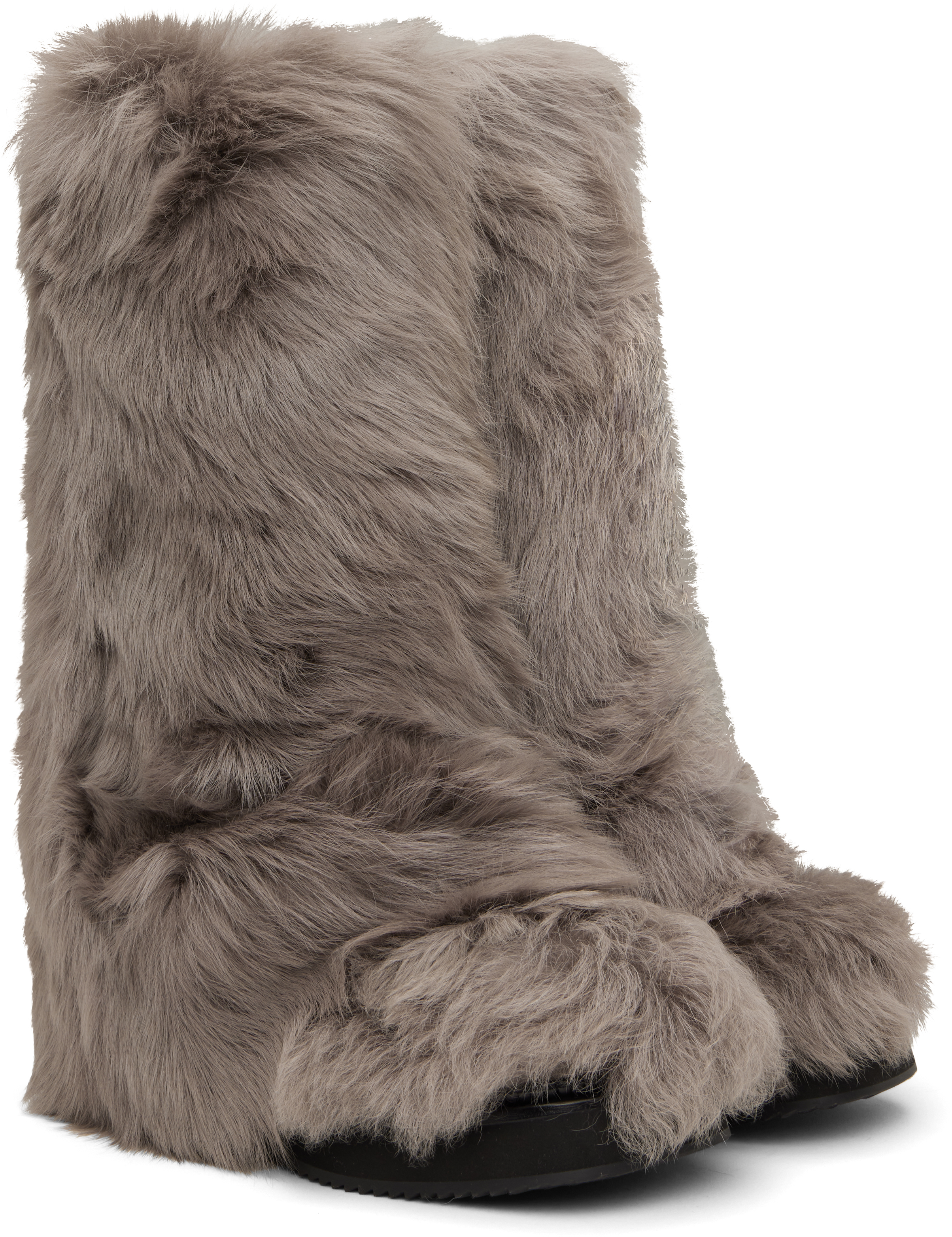 Attico Robin Combat Boot In Animal Print