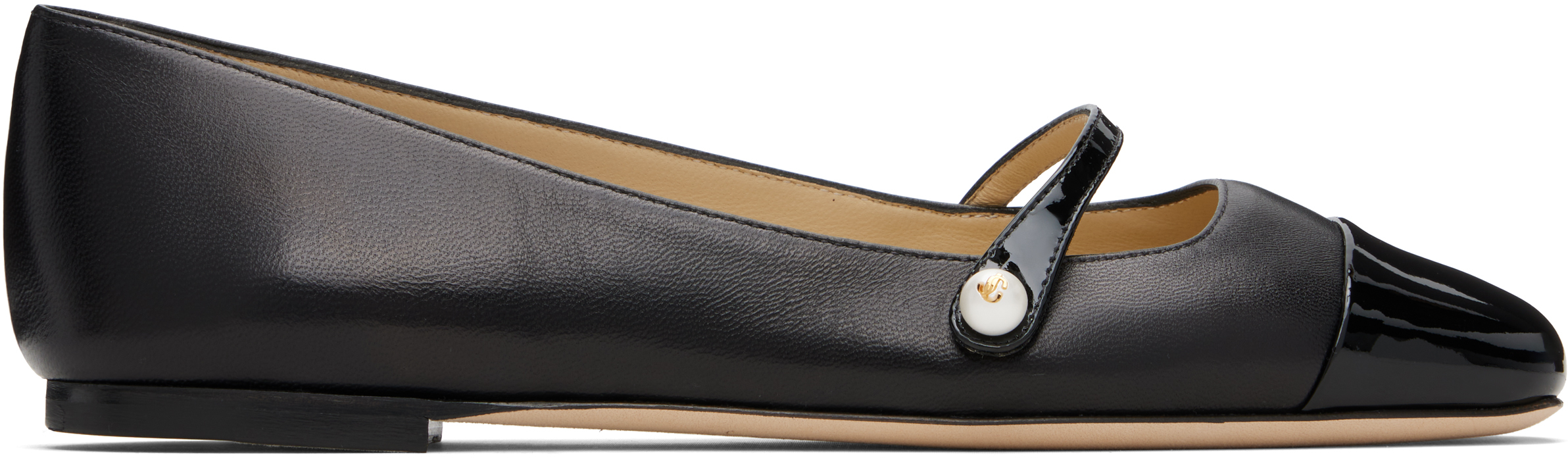 Black Elisa Ballerina Flats