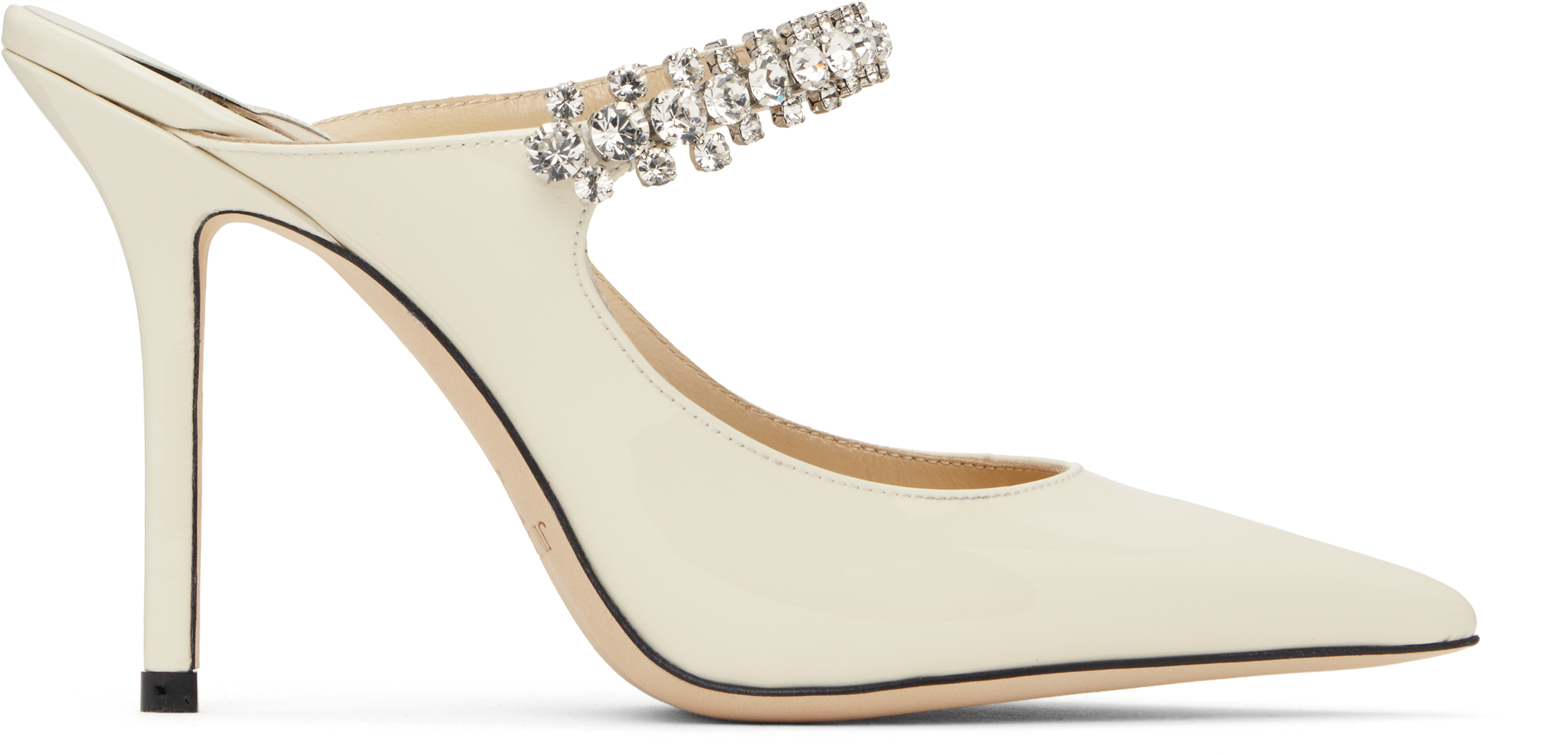 SSENSE Exclusive Off-White Bing 100 Mules by Jimmy Choo on Sale