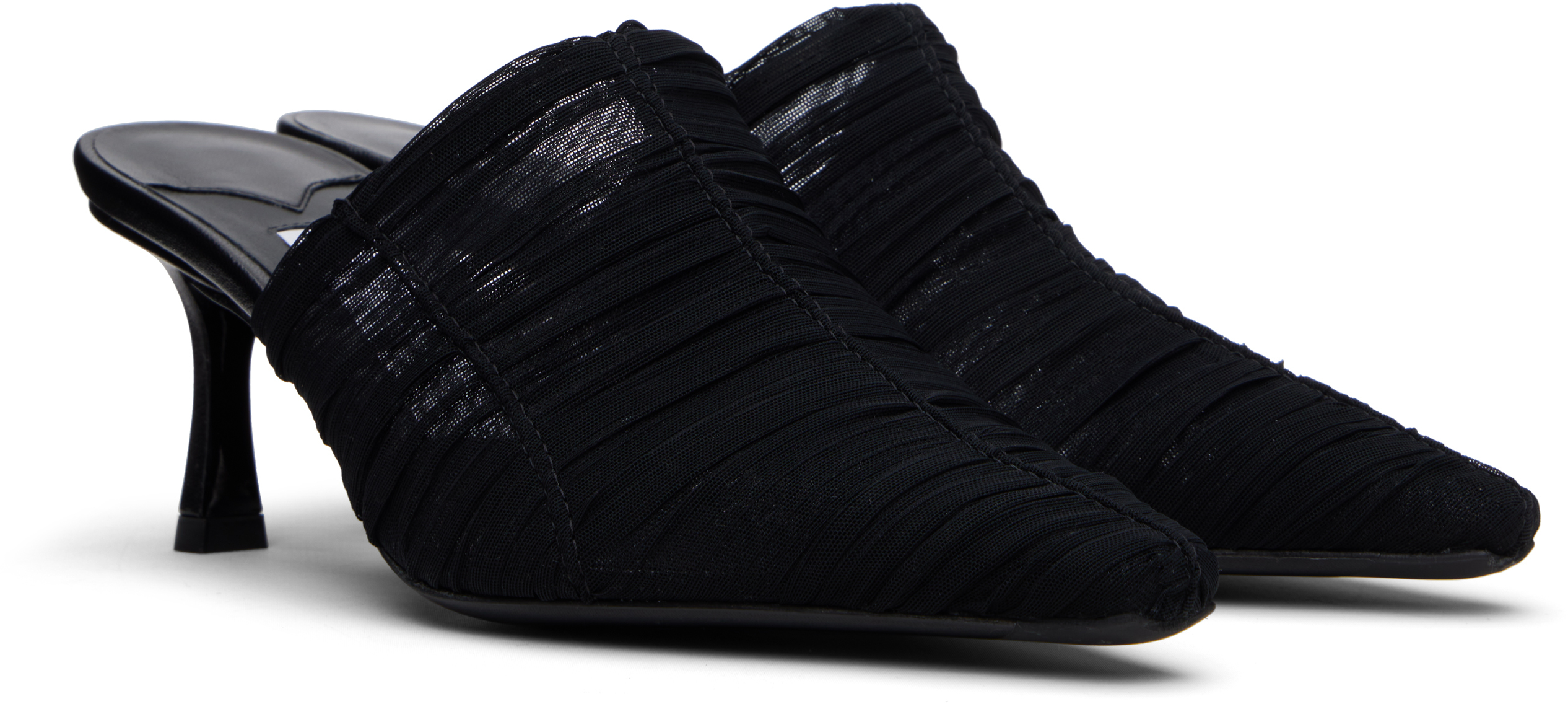 Jimmy Choo Draped Pointed Toe Stiletto Mules In Black
