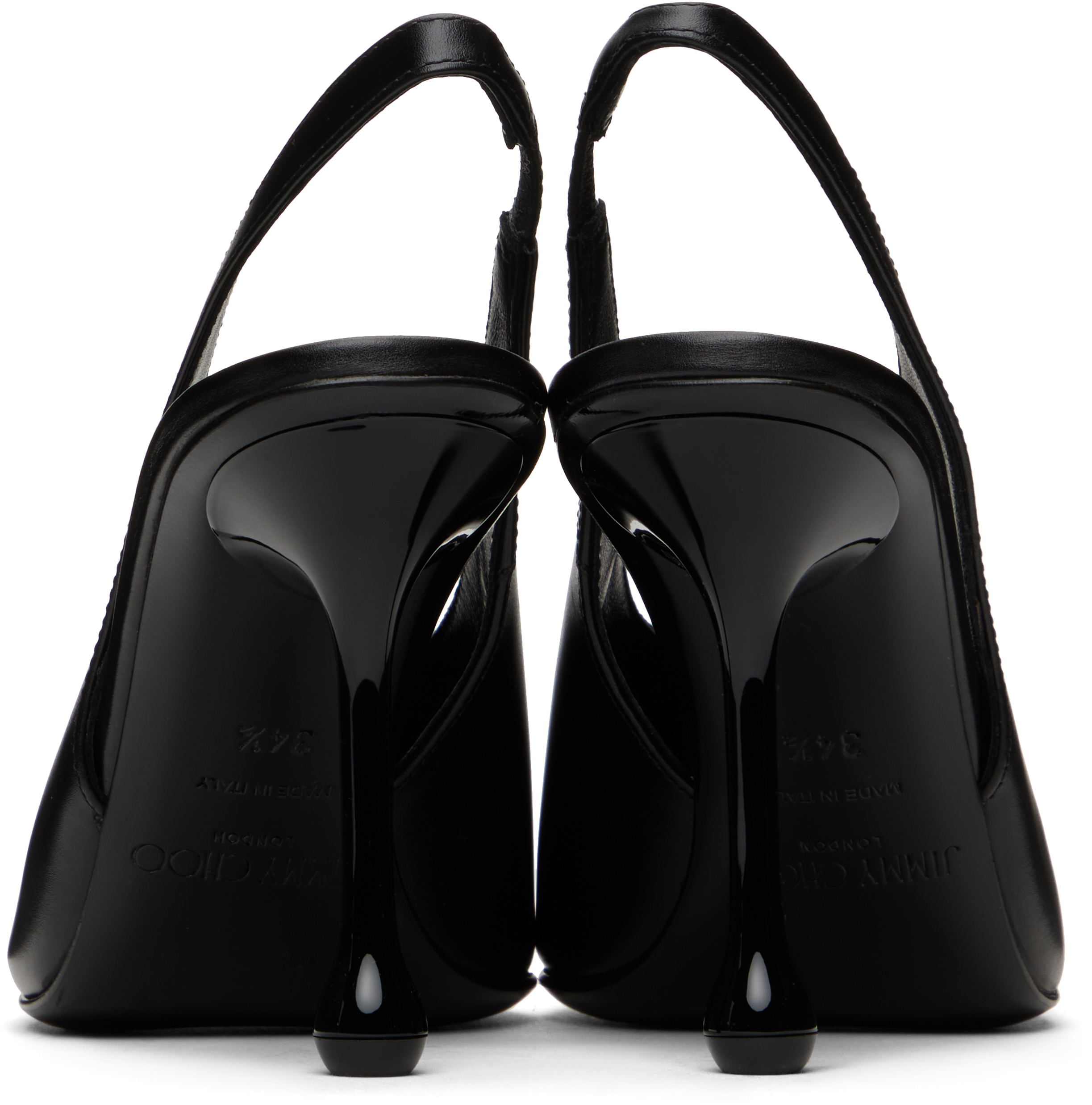 Jimmy Choo Black Isa 95 Heels In Black