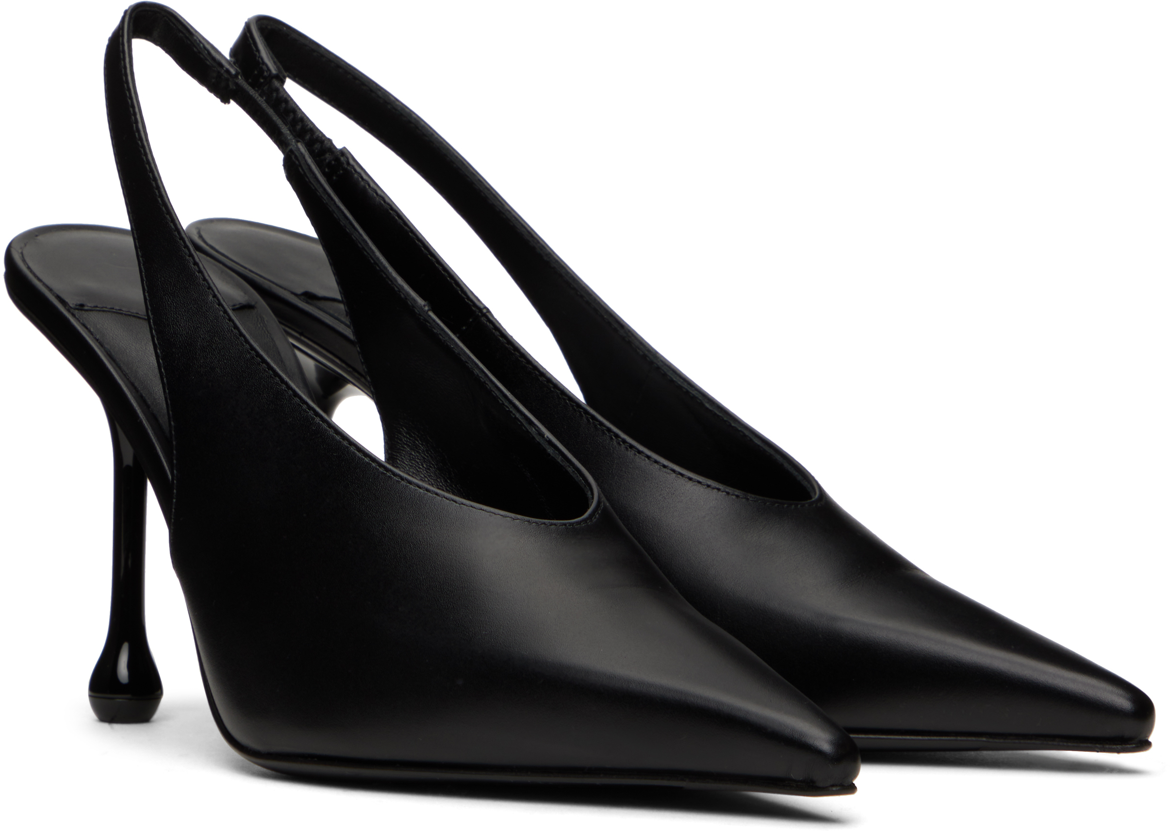 Jimmy Choo Black Isa 95 Heels In Black