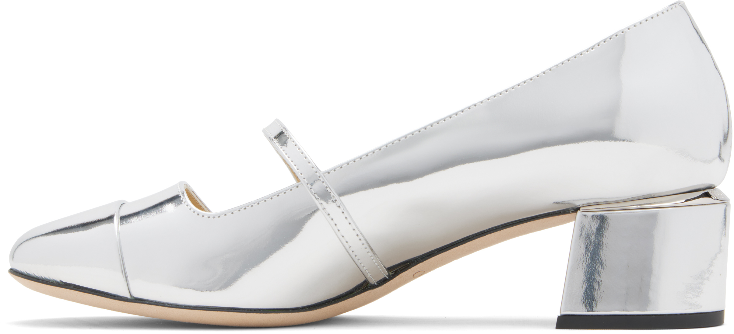 Jimmy Choo Silver Elisa 45 Heels In Silver