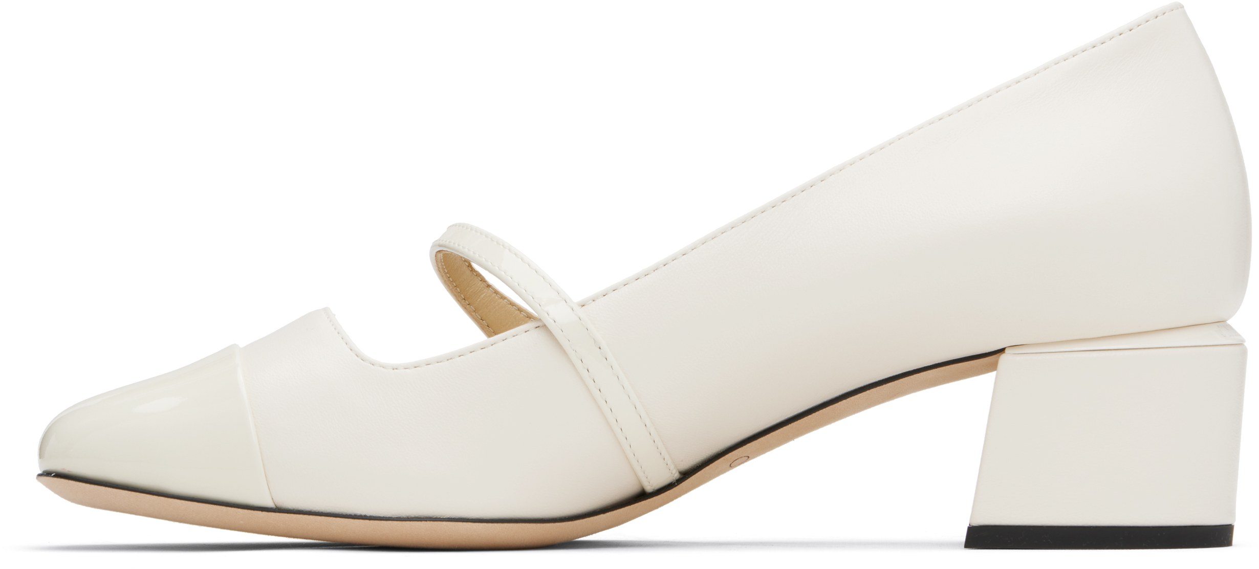 Jimmy Choo Off-white Elisa 45 Heels In Brown