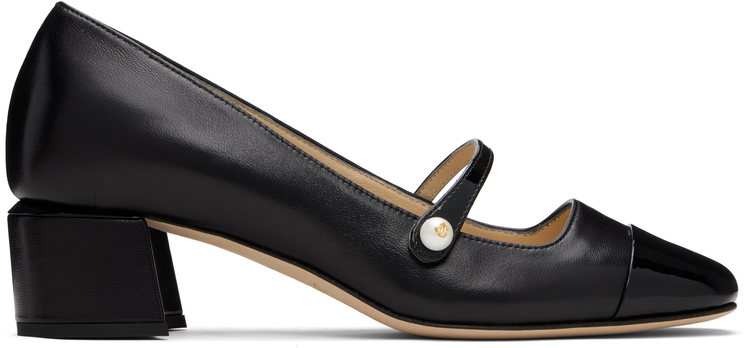 Black Elisa 45 Heels by Jimmy Choo on Sale