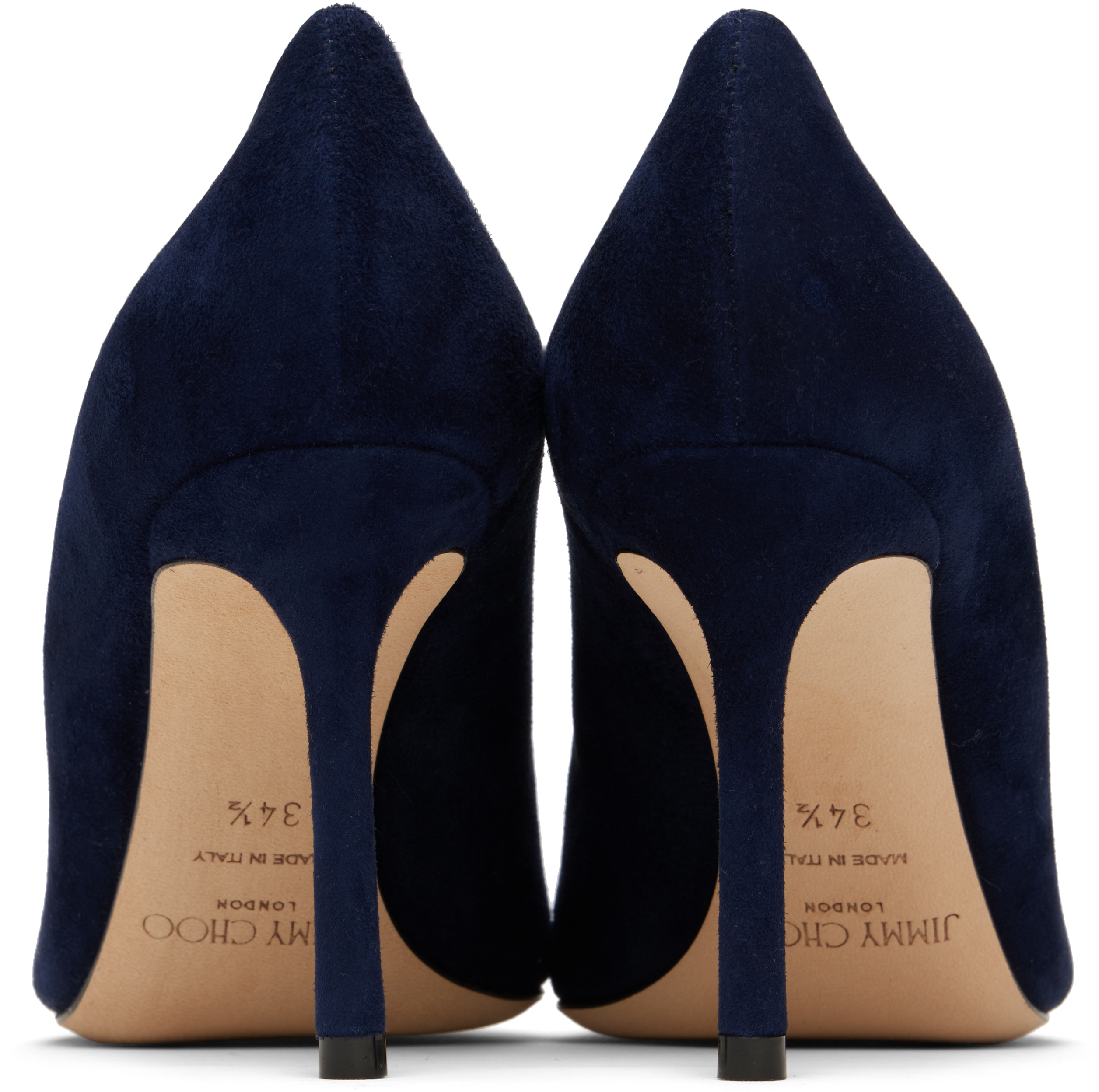 Jimmy Choo Navy Romy 85 Heels In Blue