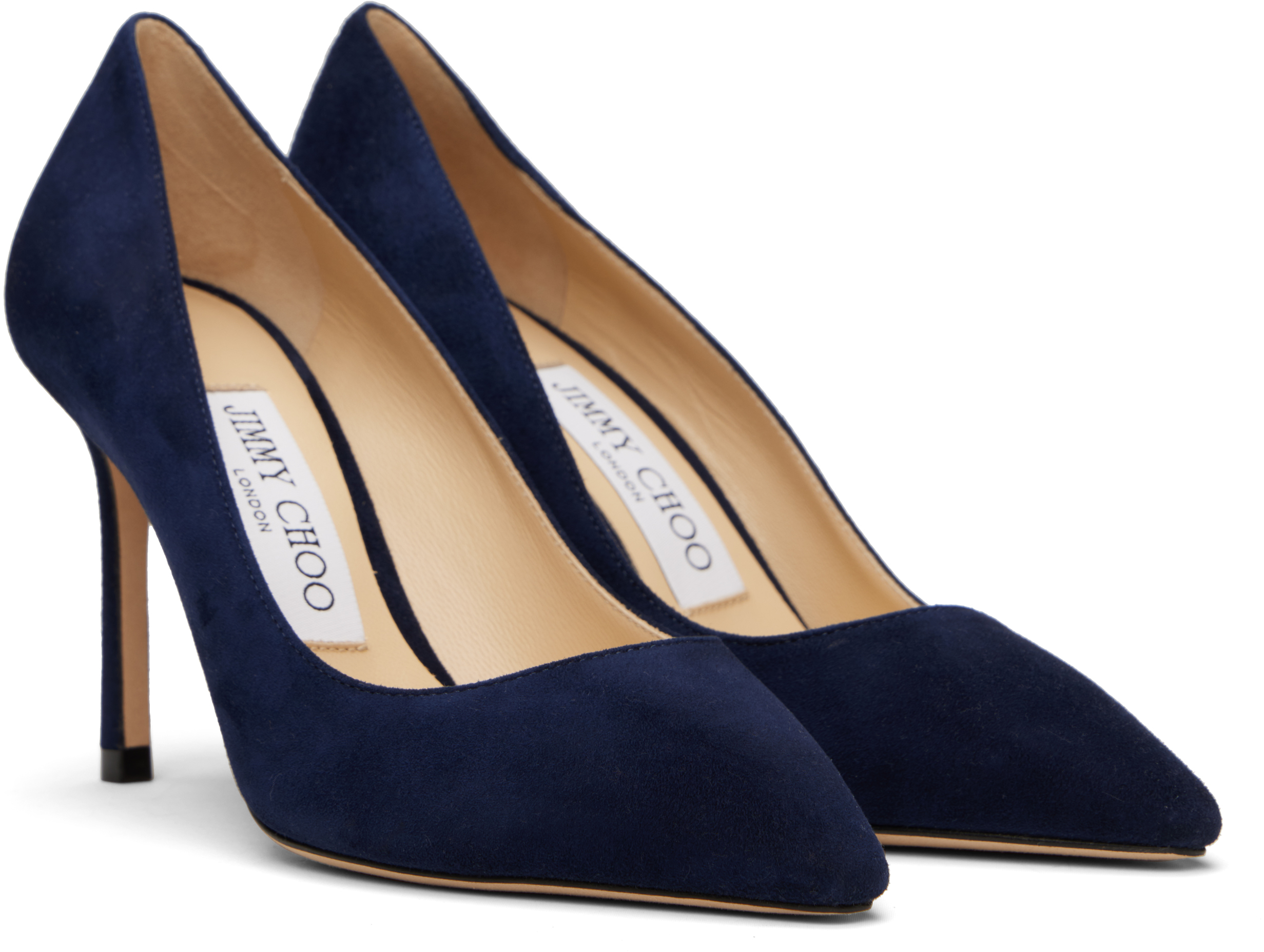 Jimmy Choo Navy Romy 85 Heels In Blue