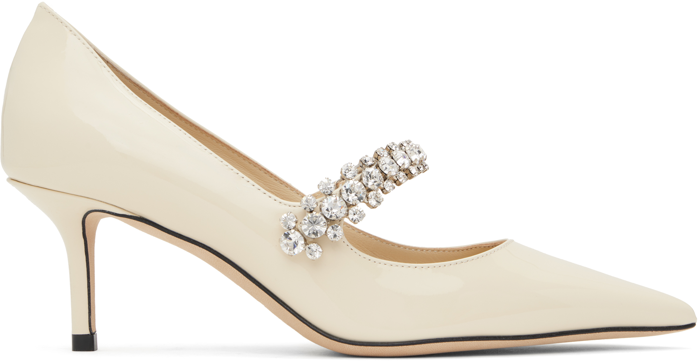 【関税込み】Jimmy Choo オフホワイト Bing 85 ヒール Jimmy Choo: ベージュ Bing Pump 65 ヒール | SSENSE 日本