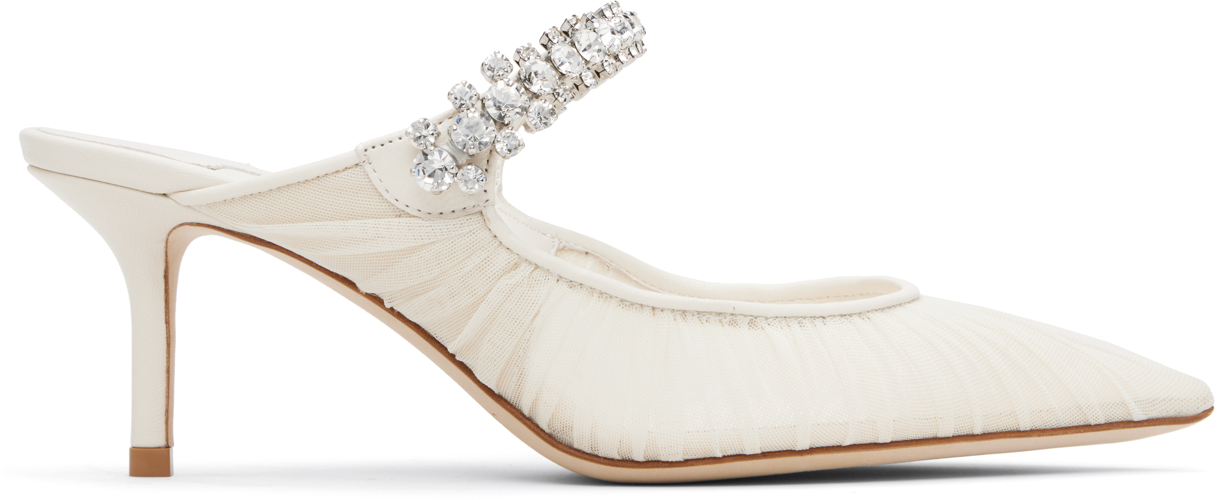 美品✨JIMMYCHOO Bing Flat 35 1/2 ビジュー ミュール Bing Flat | Black Patent Leather Mules with Crystal Strap
