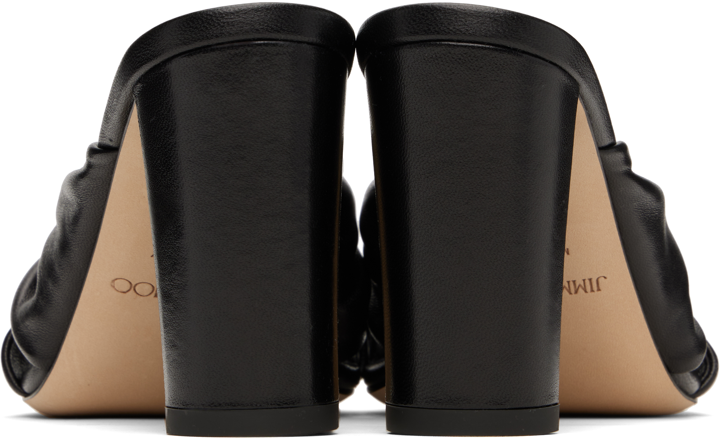 Jimmy Choo Avenue Crisscross Slide Sandals In Black