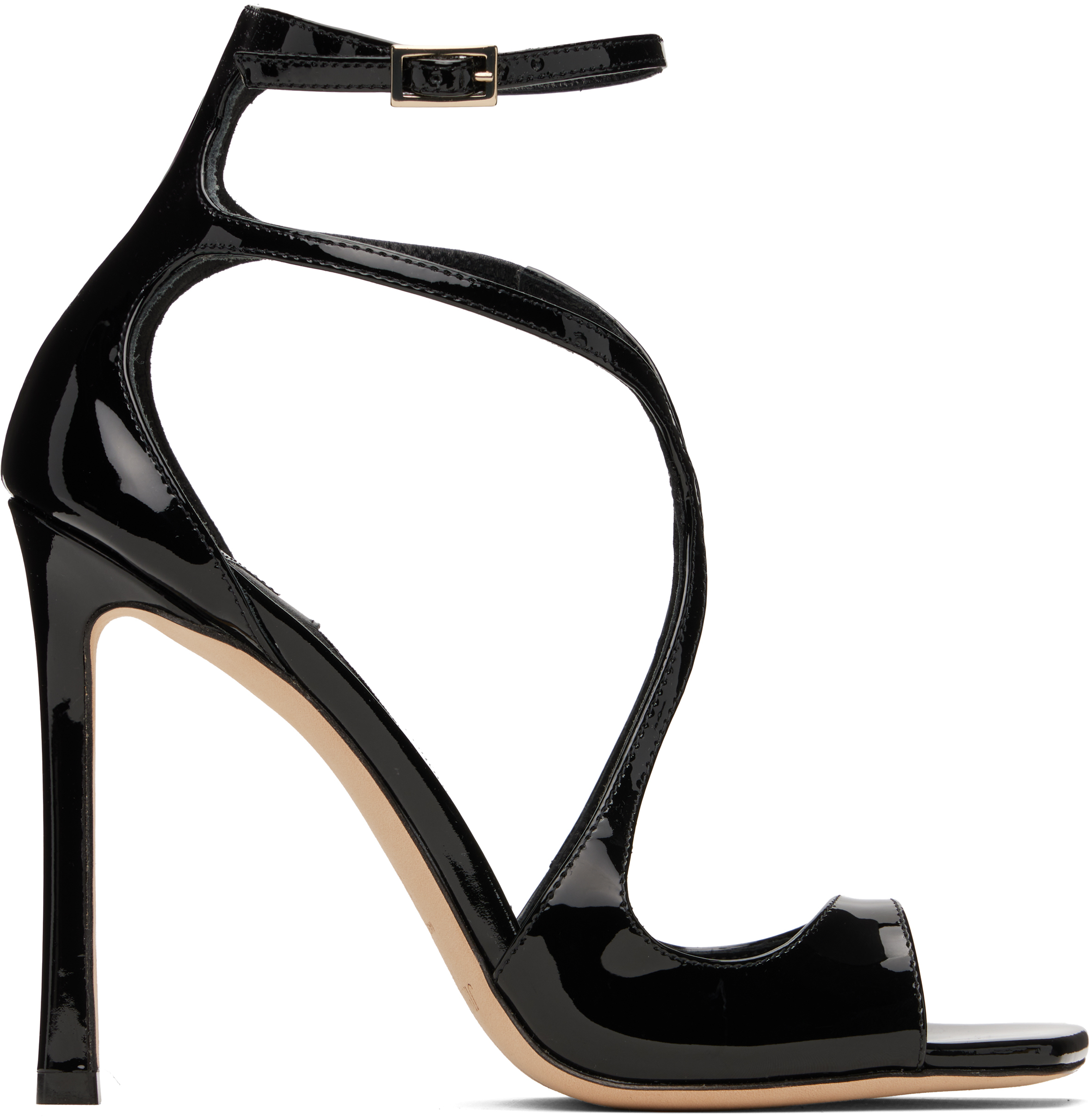 Jimmy Choo Black Azia 110 Heeled Sandals In Black