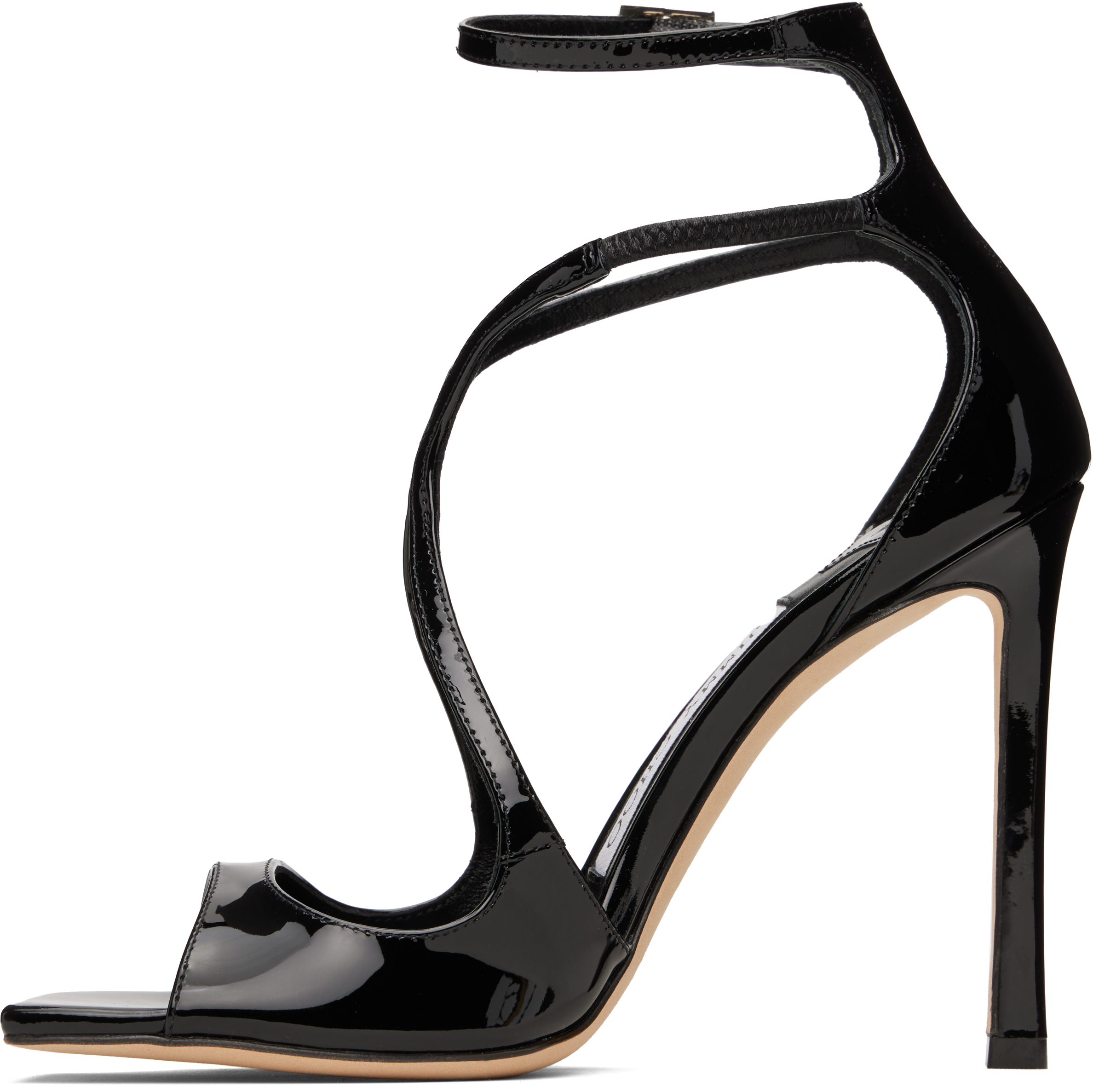 Jimmy Choo Black Azia 110 Heeled Sandals In Black