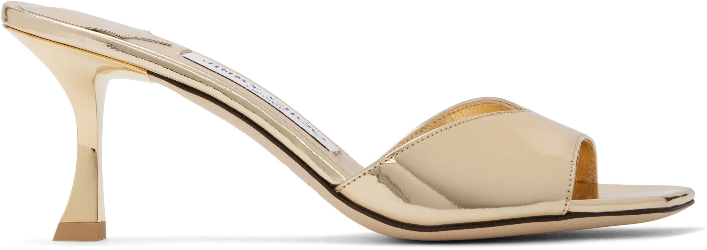 Jimmy Choo Gold Skye 70 Heeled Sandals In Gold