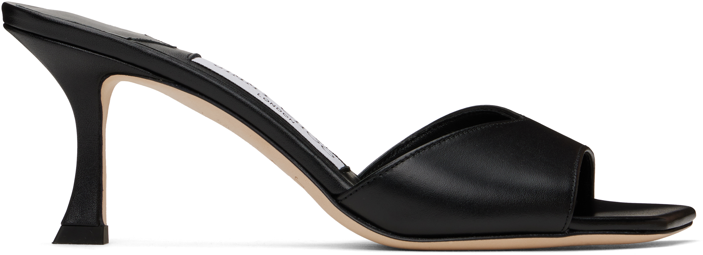 Jimmy Choo Women Skye 70 Leather Heel Sandals In Black
