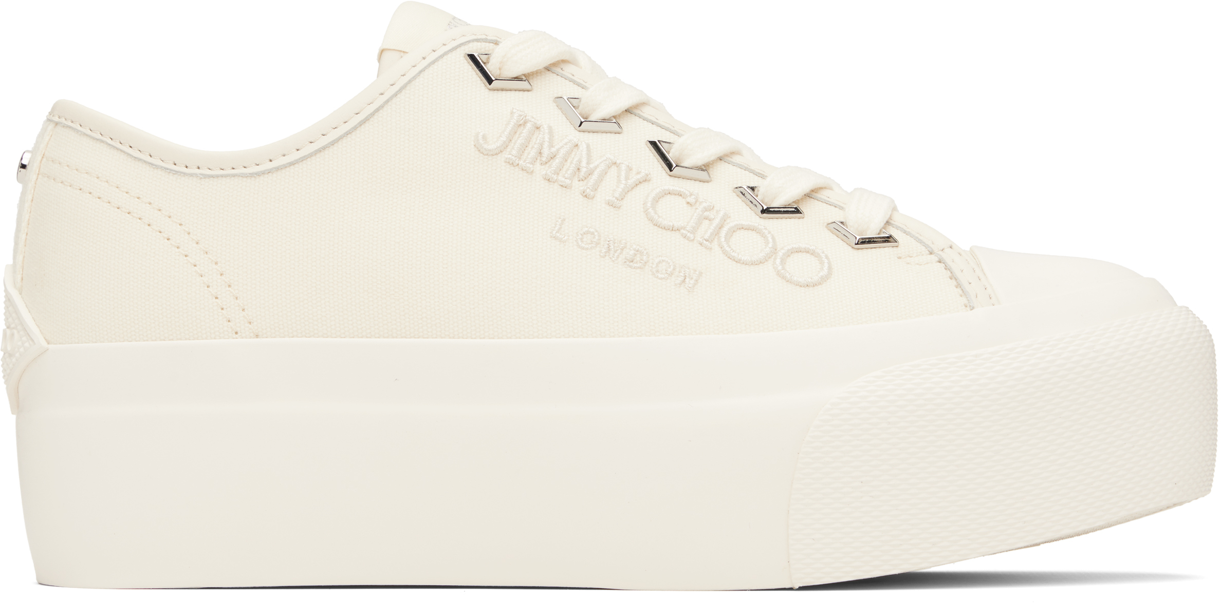 Jimmy Choo Off-white Palma Maxi F Sneakers In X Latte/latte