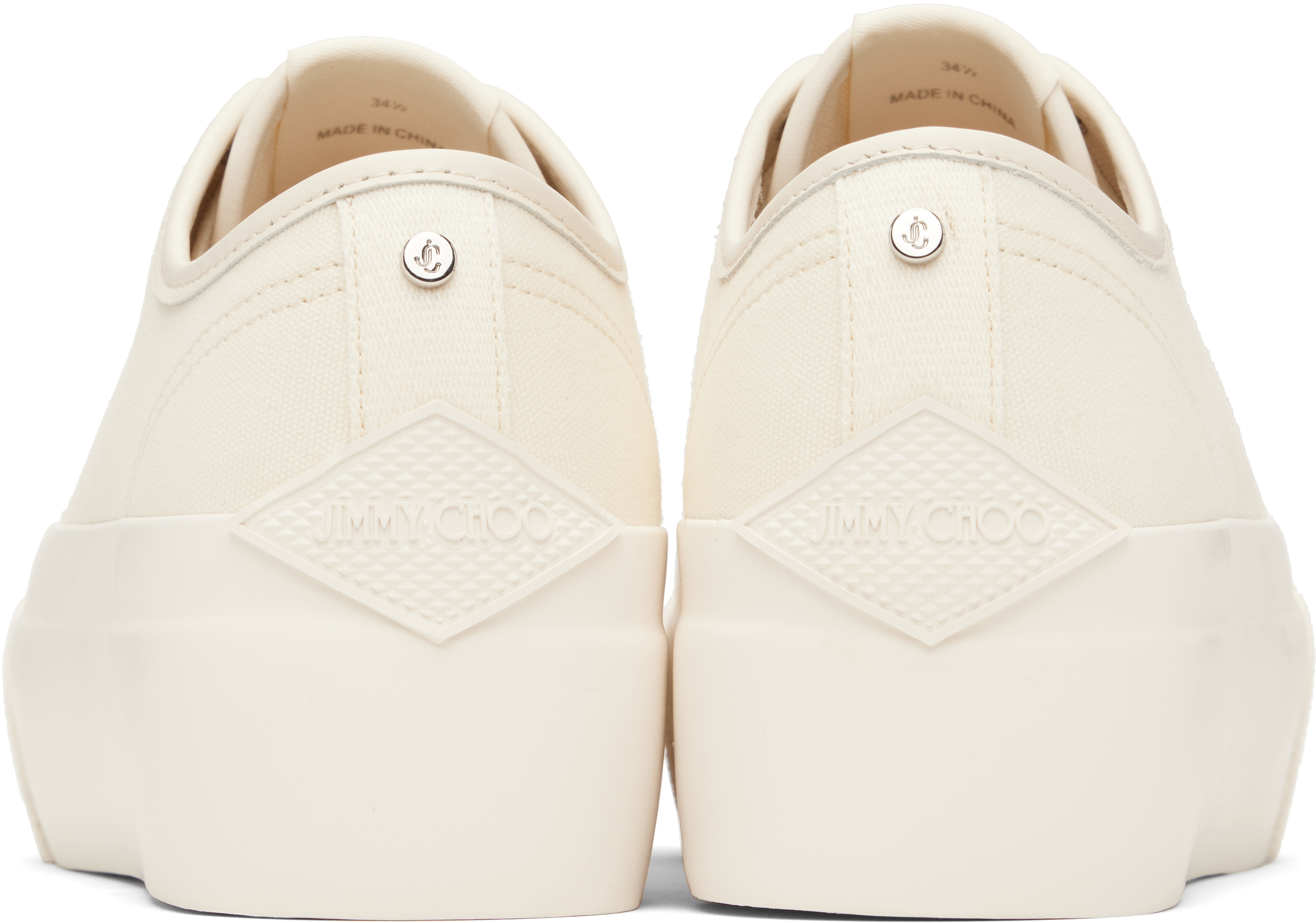 Jimmy Choo Off-white Palma Maxi F Sneakers In X Latte/latte