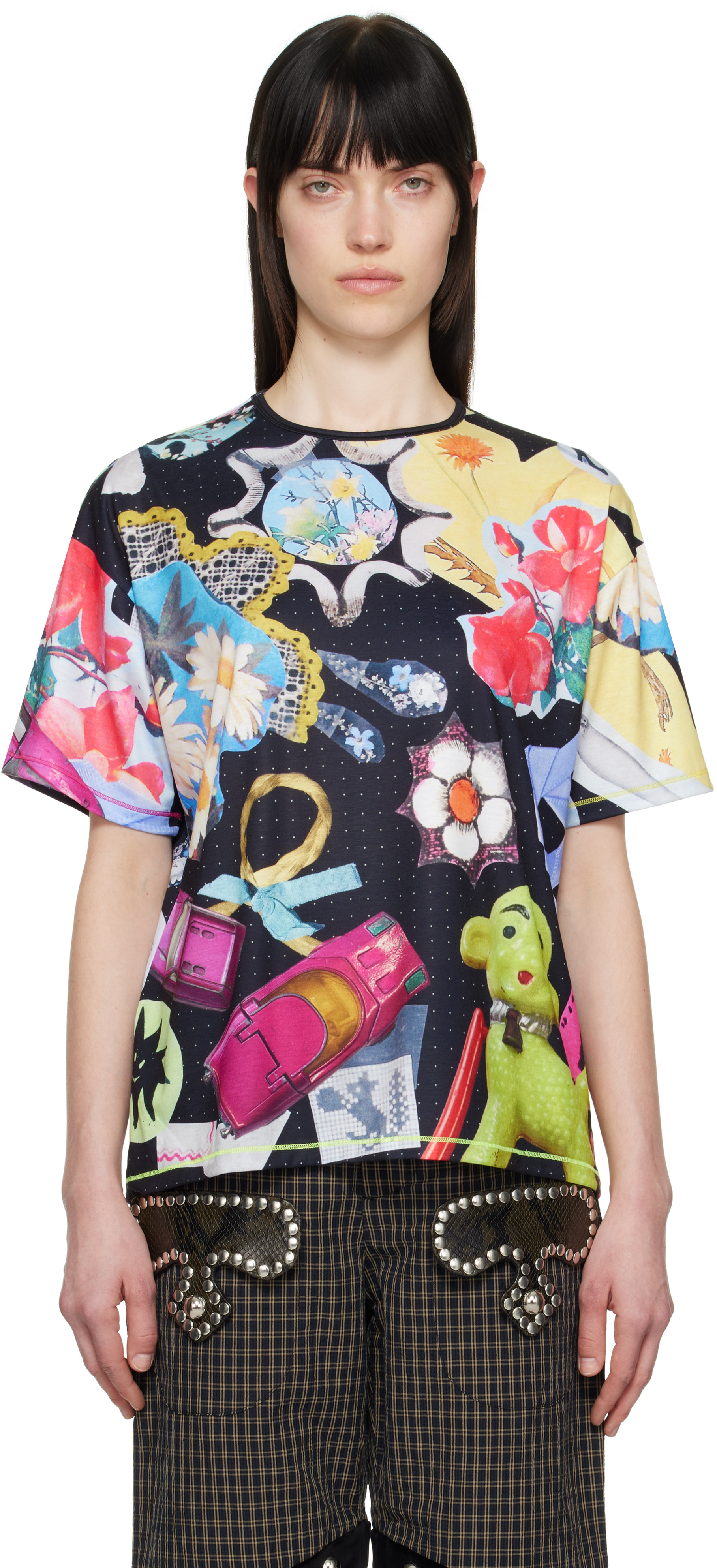 Multicolor Toy Box Oversized Short Sleeve T-shirt