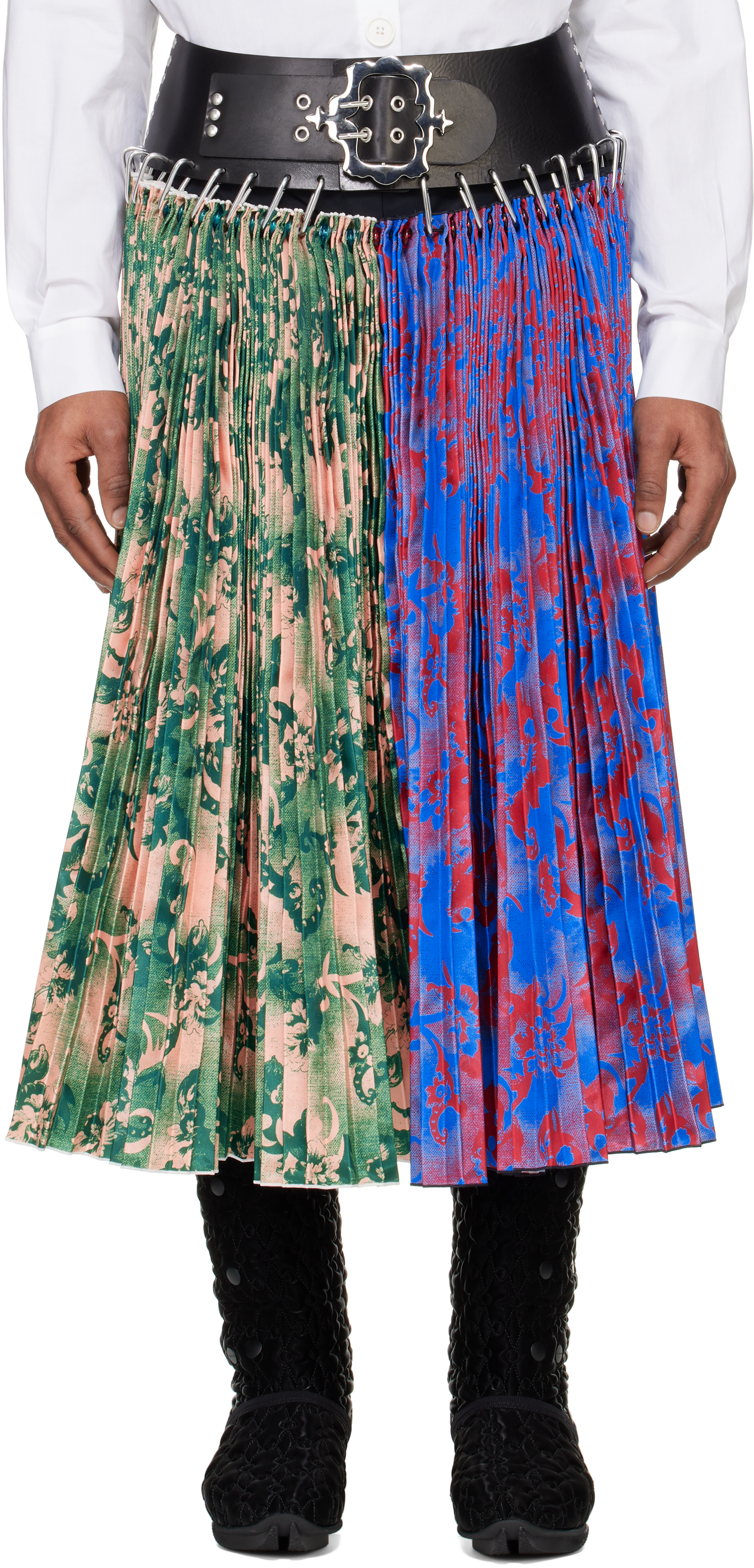 Multicolor Mosey Carabiner Midi Skirt