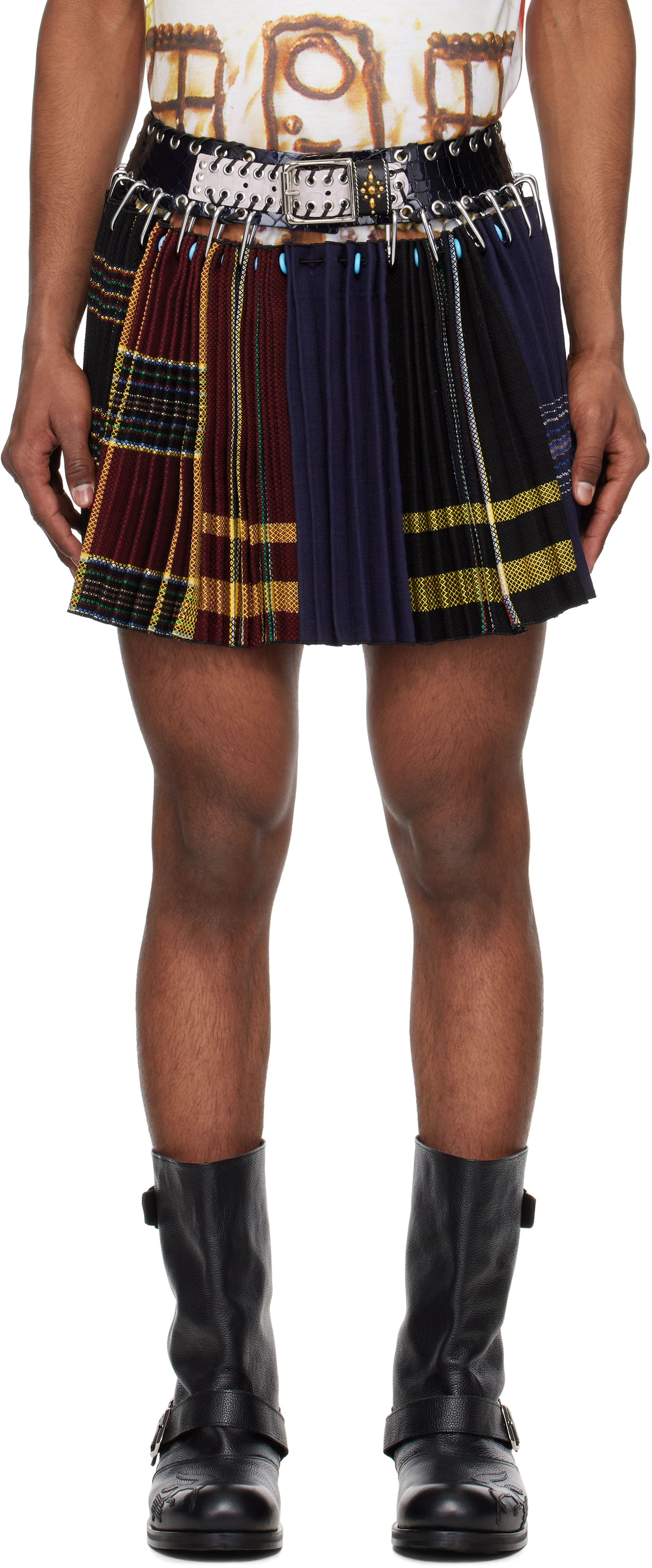 Multicolor Bulgarian Apron Mini Carabiner Skirt