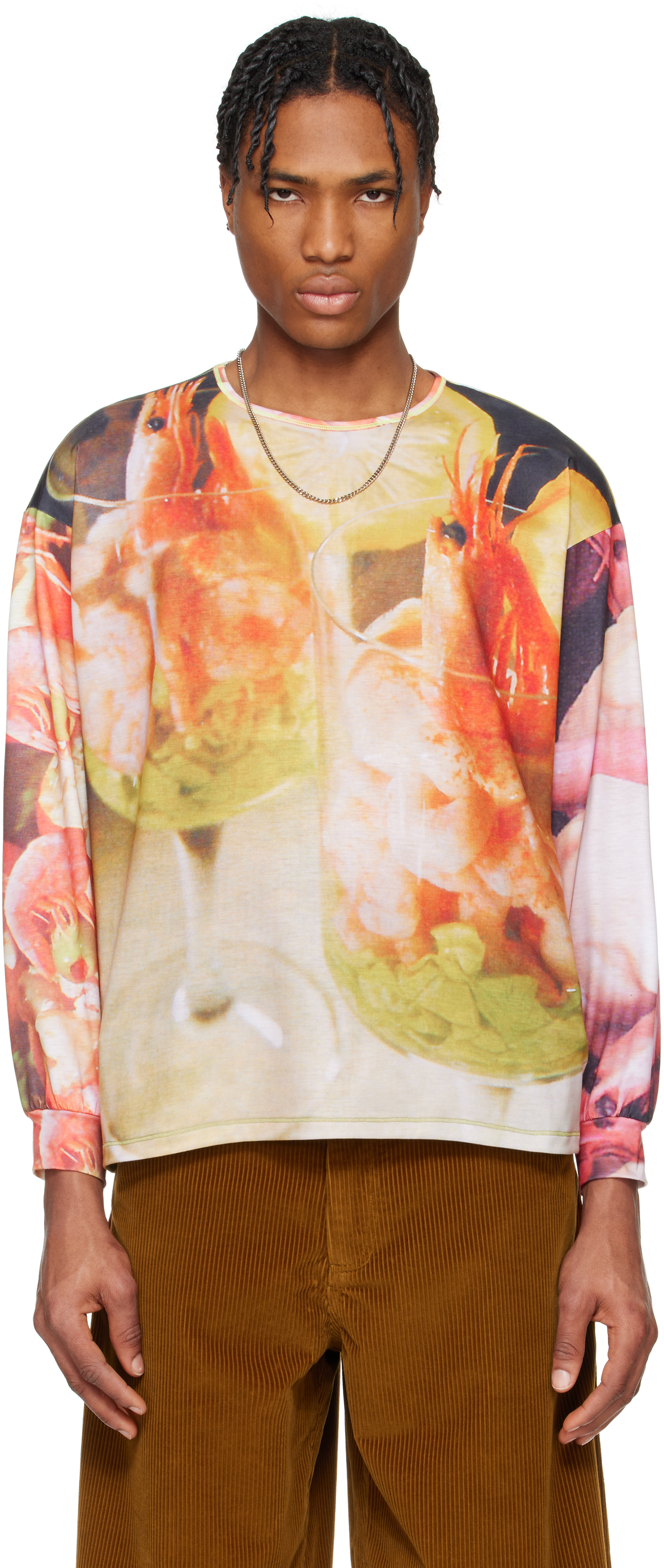 Multicolor Shrimp Cocktail Oversized Jersey T-shirt