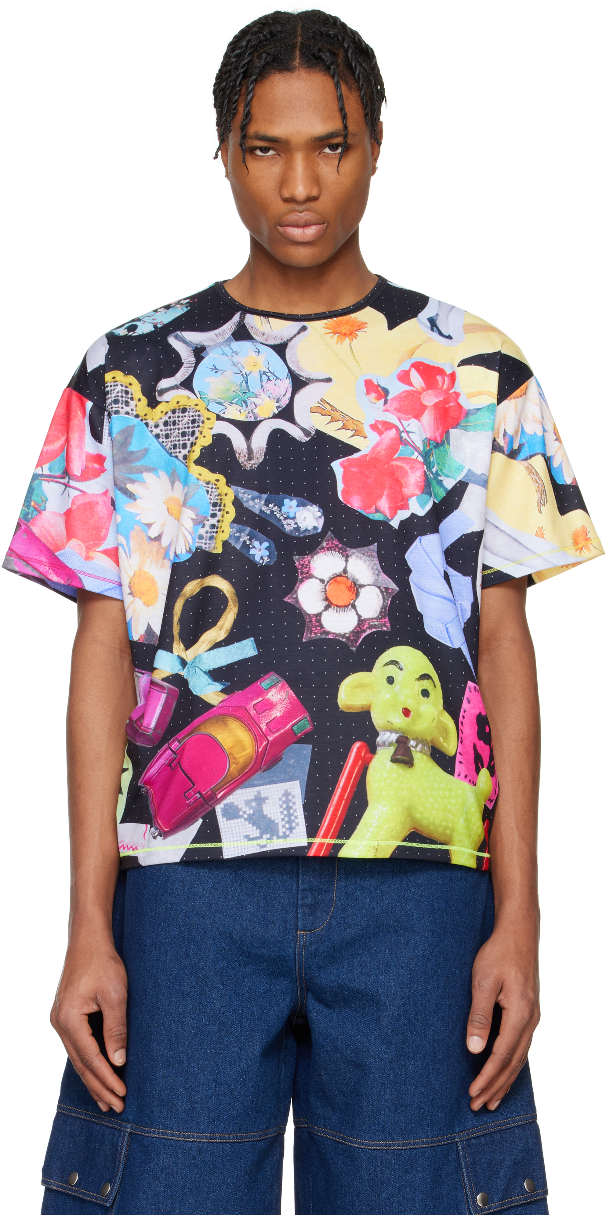 Multicolor Toy Box Oversized Short Sleeve T-shirt