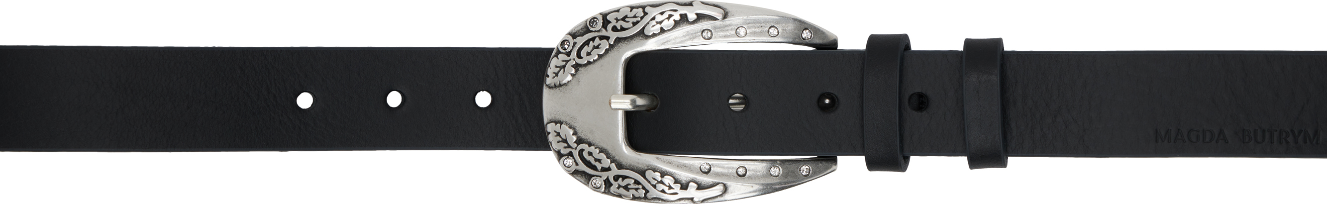 Black Crystal Buckle Belt