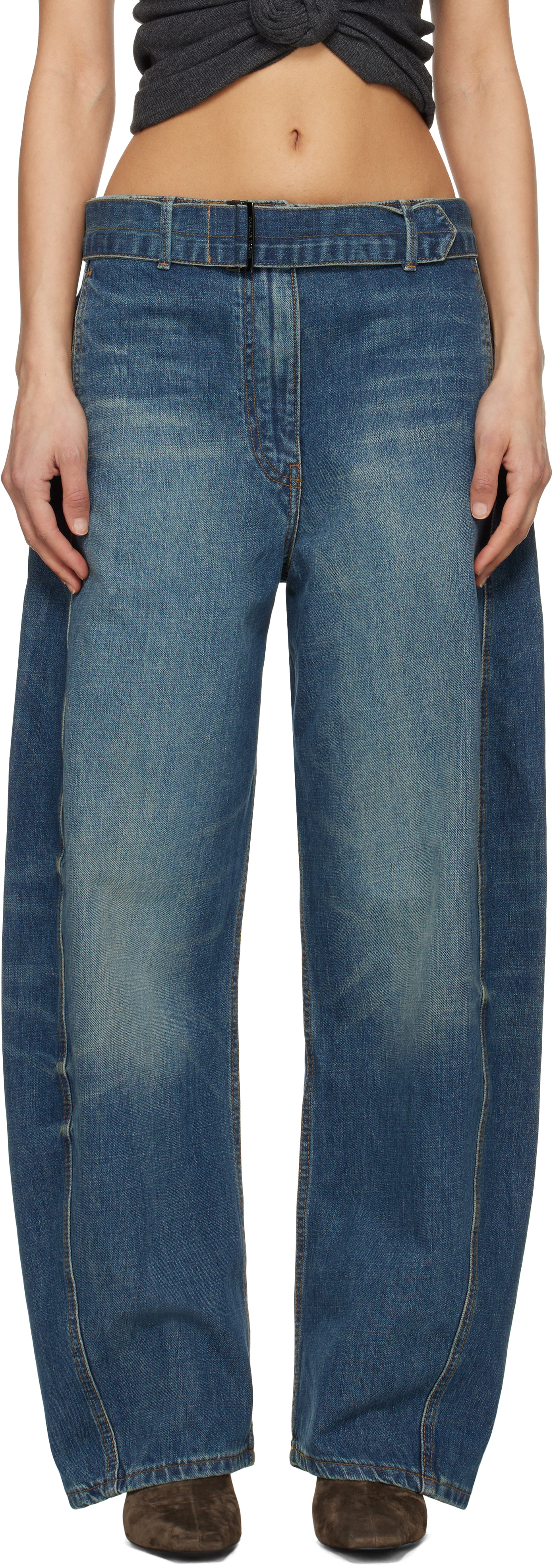 MAGDA BUTRYM 180725VNTGBLUE 関税送料込 MAGDA BUTRYM Denim midi skirt | NET-A-PORTER