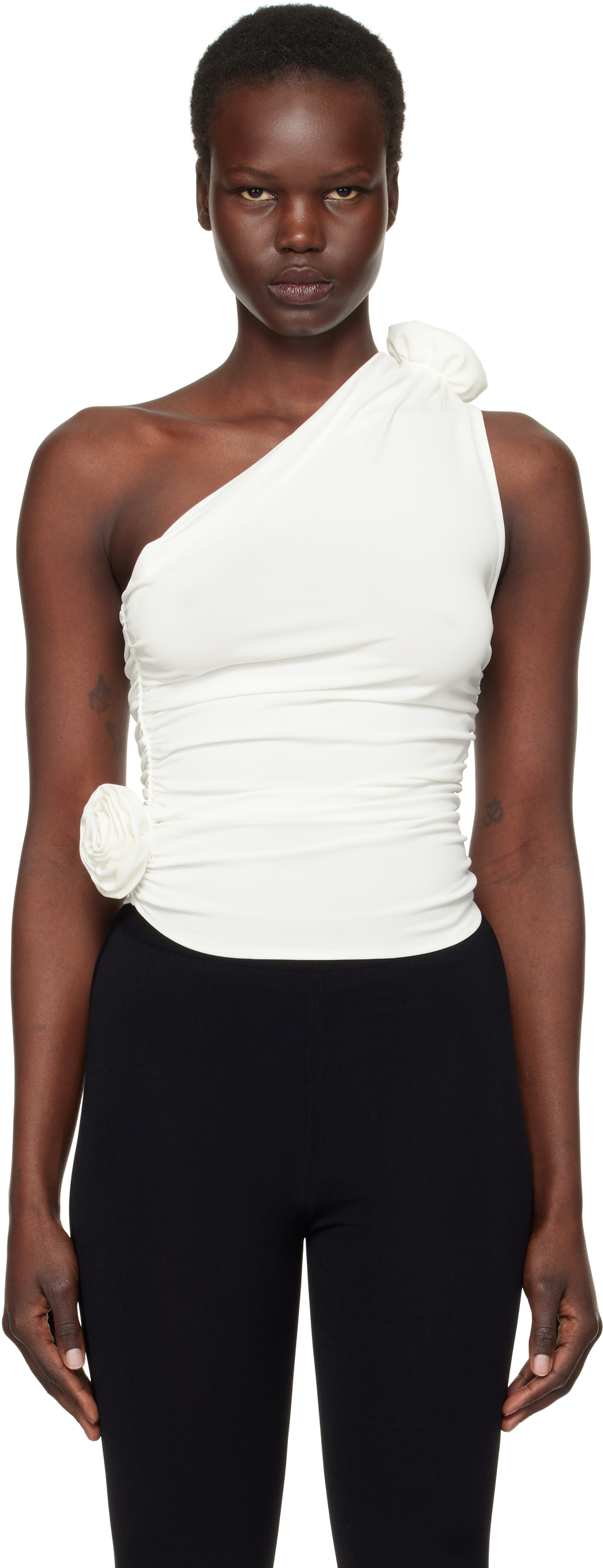 【関税込み】Magda Butrym ホワイト ワンショルダー トップス White One Shoulder Top by Magda Butrym on Sale