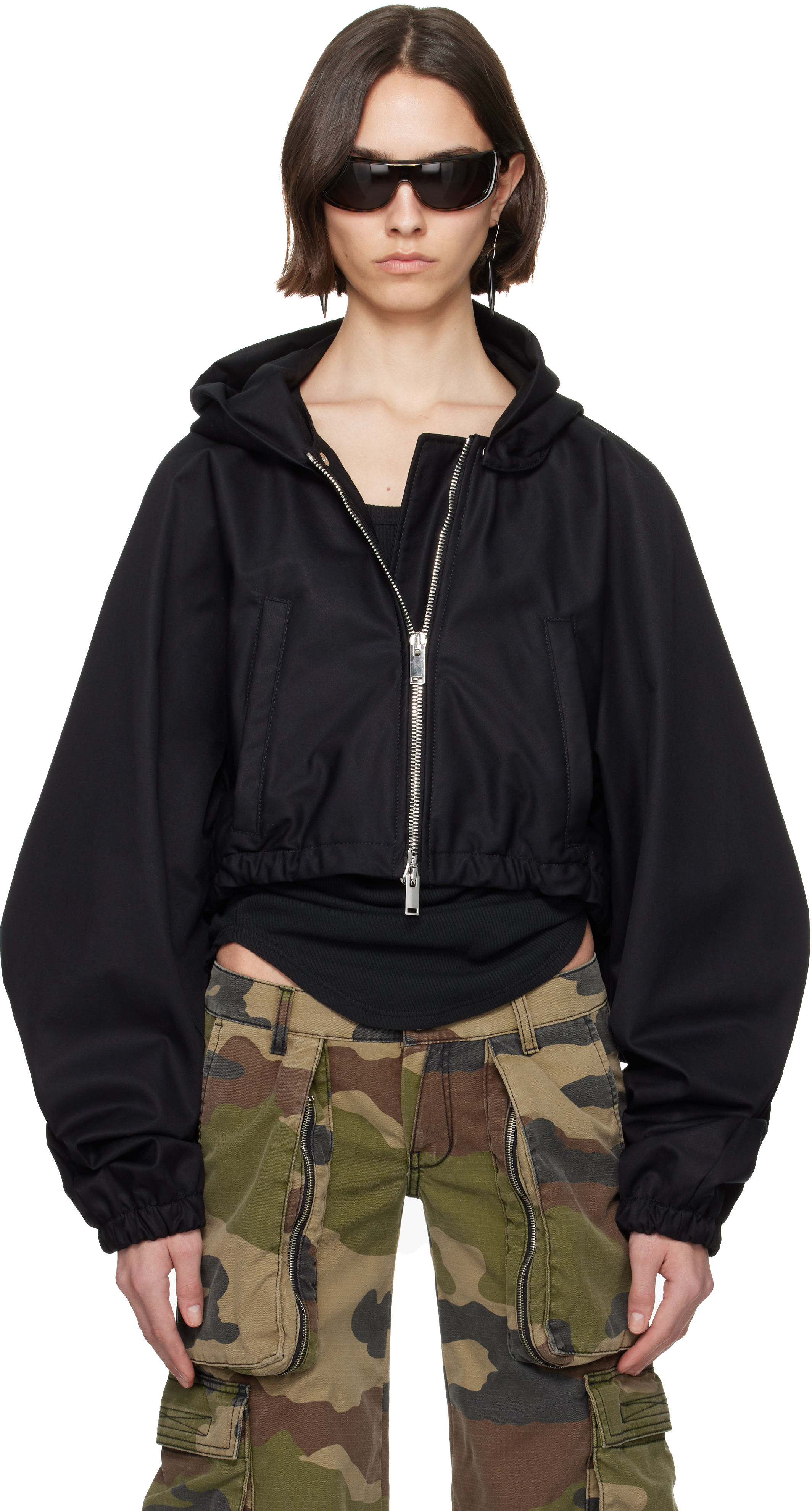 Black Worker Zip Up Jacket