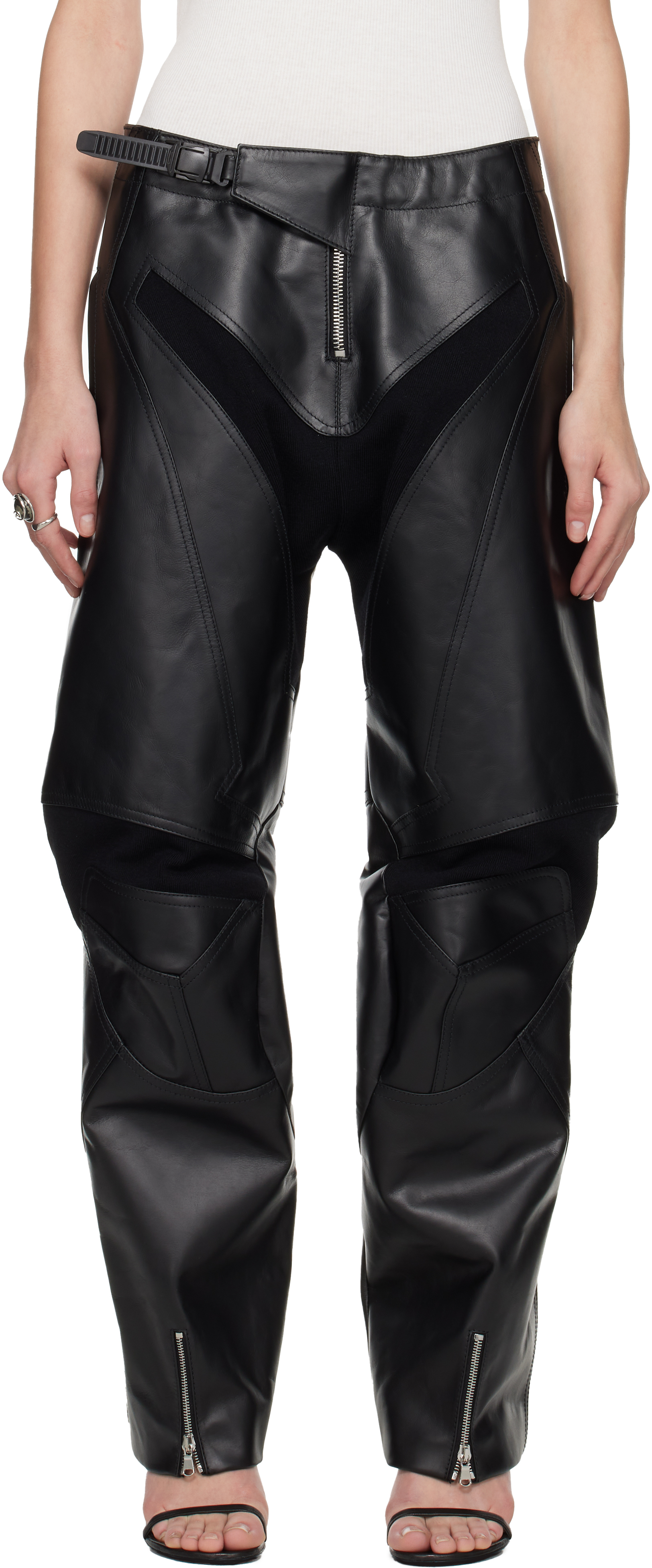 Black Moto Leather Pants