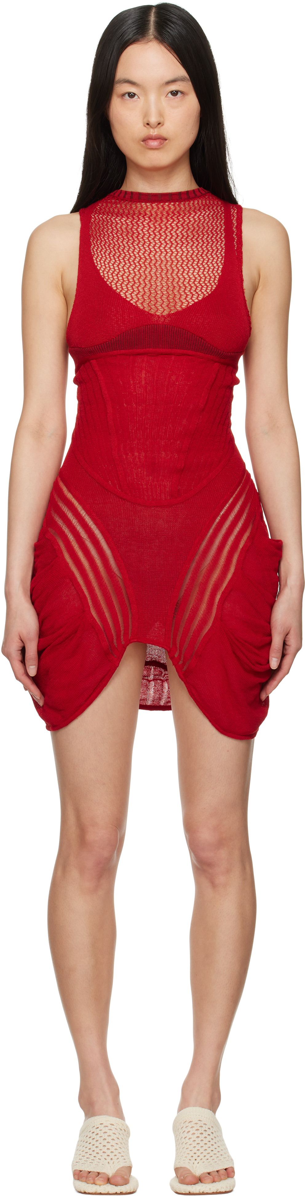Isa boulder ミニドレス SSENSE Exclusive Gray Tria Minidress by Isa Boulder on Sale