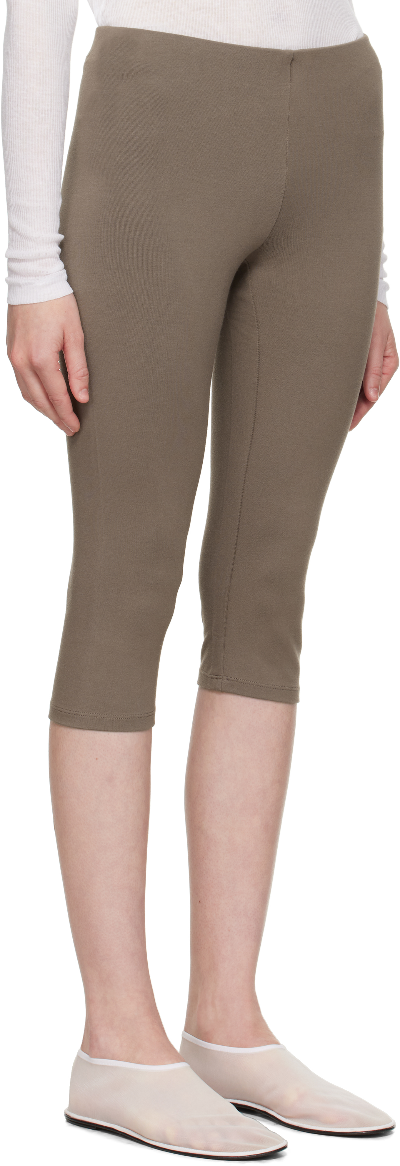 Skims Taupe Smooth Layers Capri Leggings