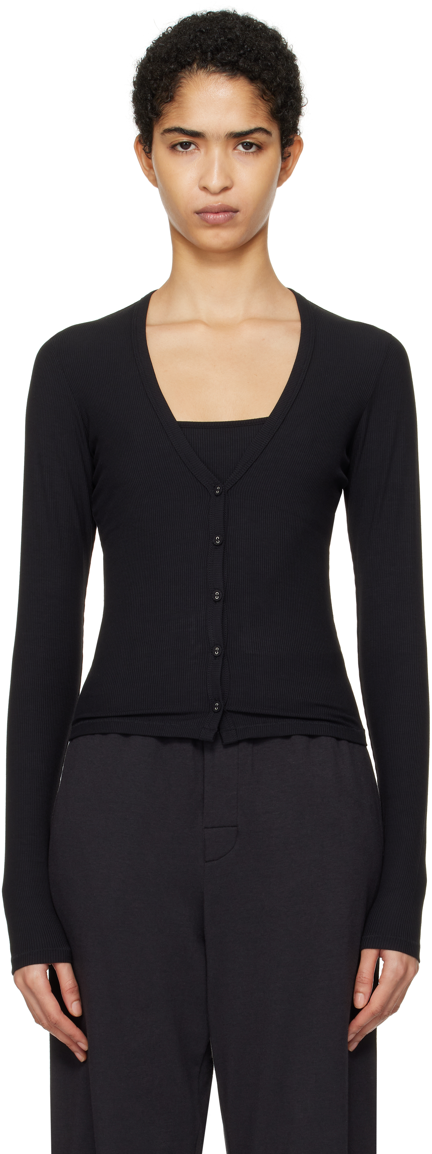 Black Soft Lounge Cardigan