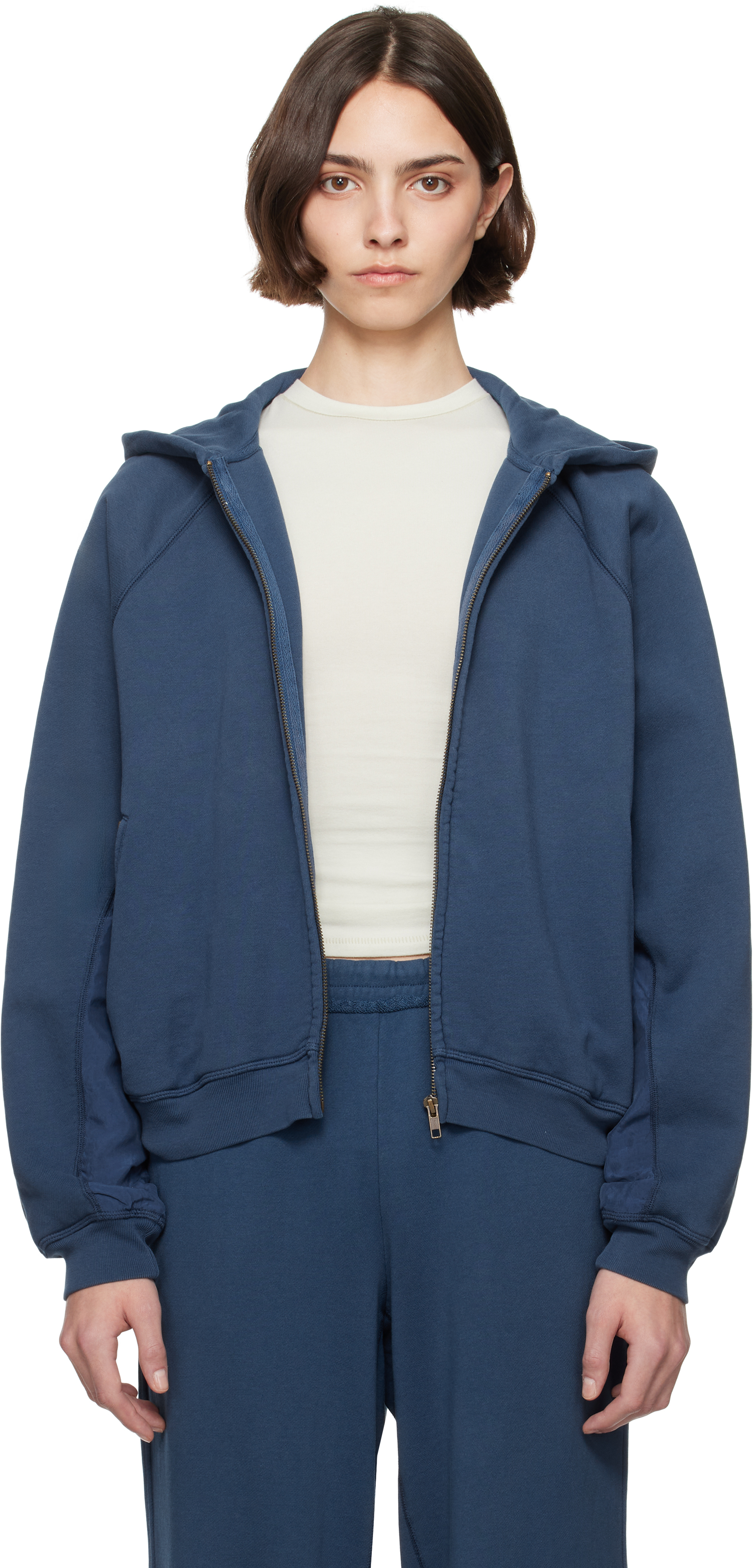 Taupe French Terry Relaxed Zip Up Hoodie