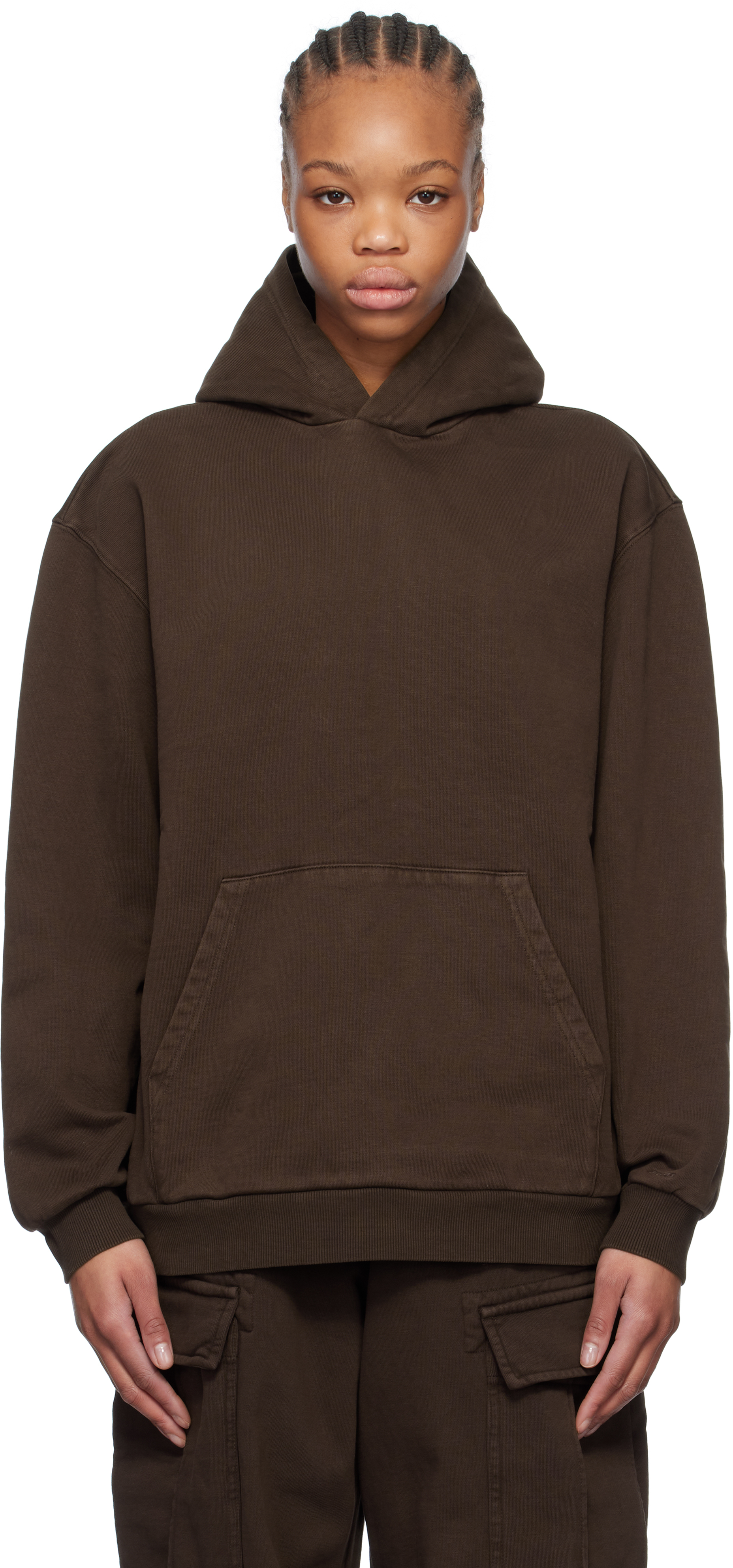 Brown Boyfriend Fleece Hoodie