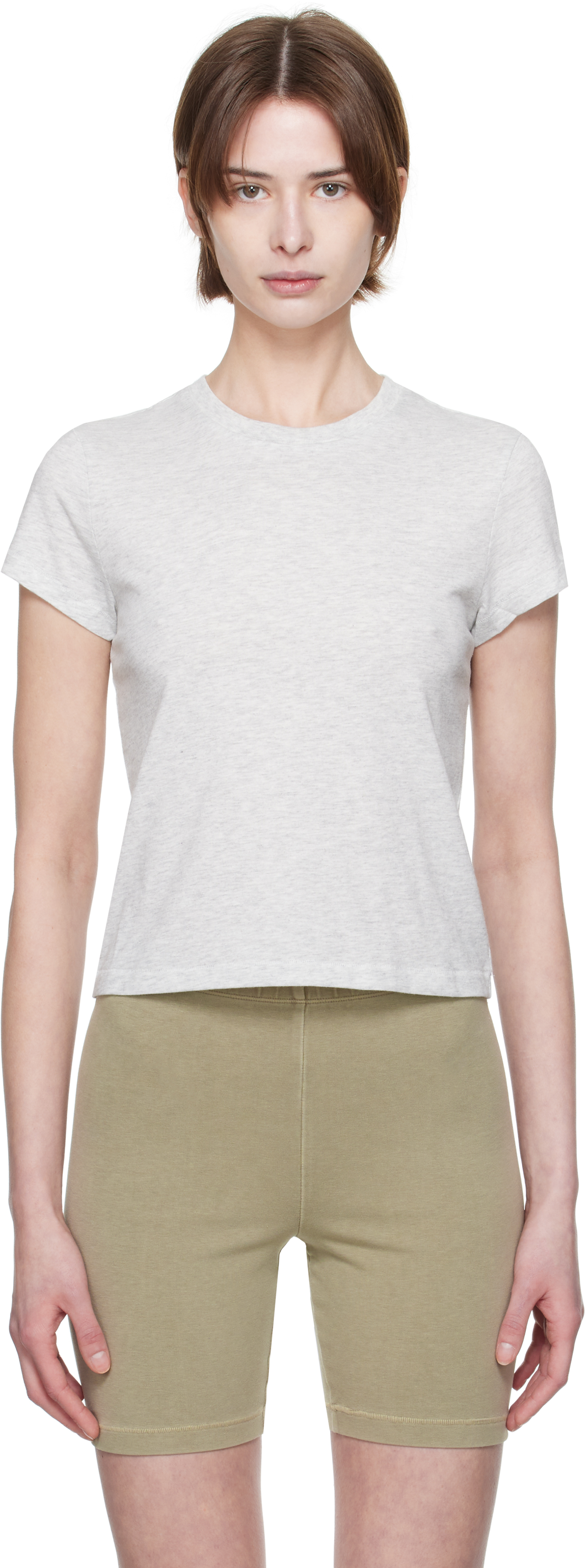 【関税込み】SKIMS グレー Relaxed Tees シュランケン Tシャツ SKIMS Relaxed Tees Shrunken T-Shirt | Saks Fifth Avenue