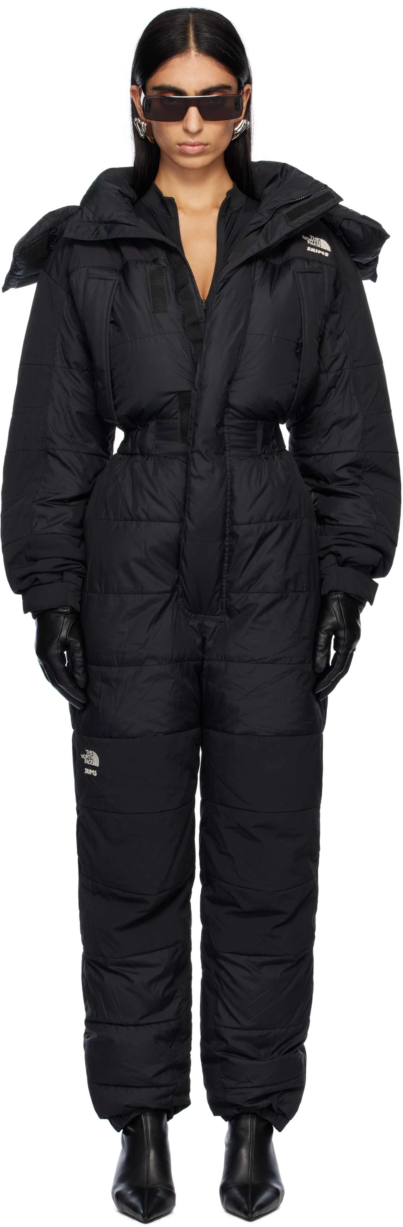 Skims Ssense Exclusive The North Face Edition Himalayan Down Ski Suit In Onyx