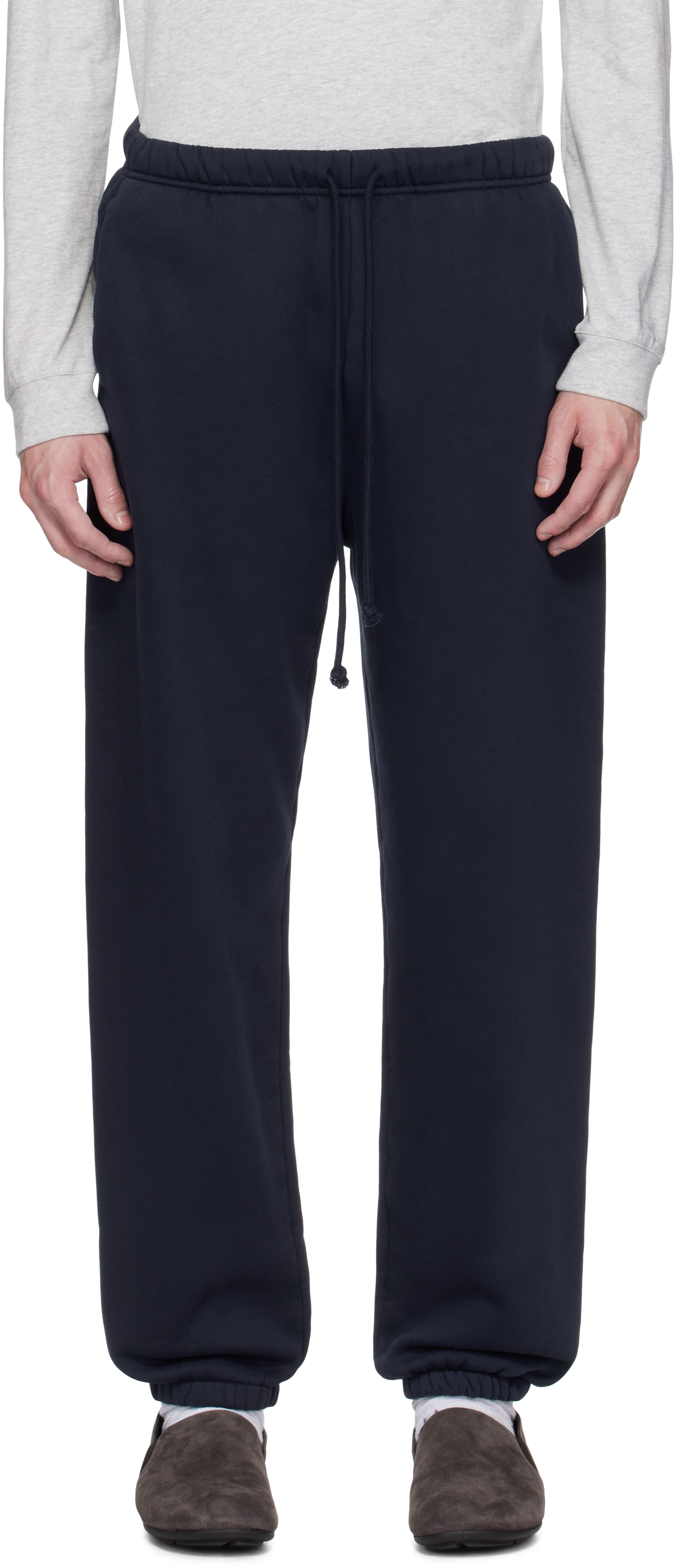 Navy Fleece Lounge Relaxed Sweatpants