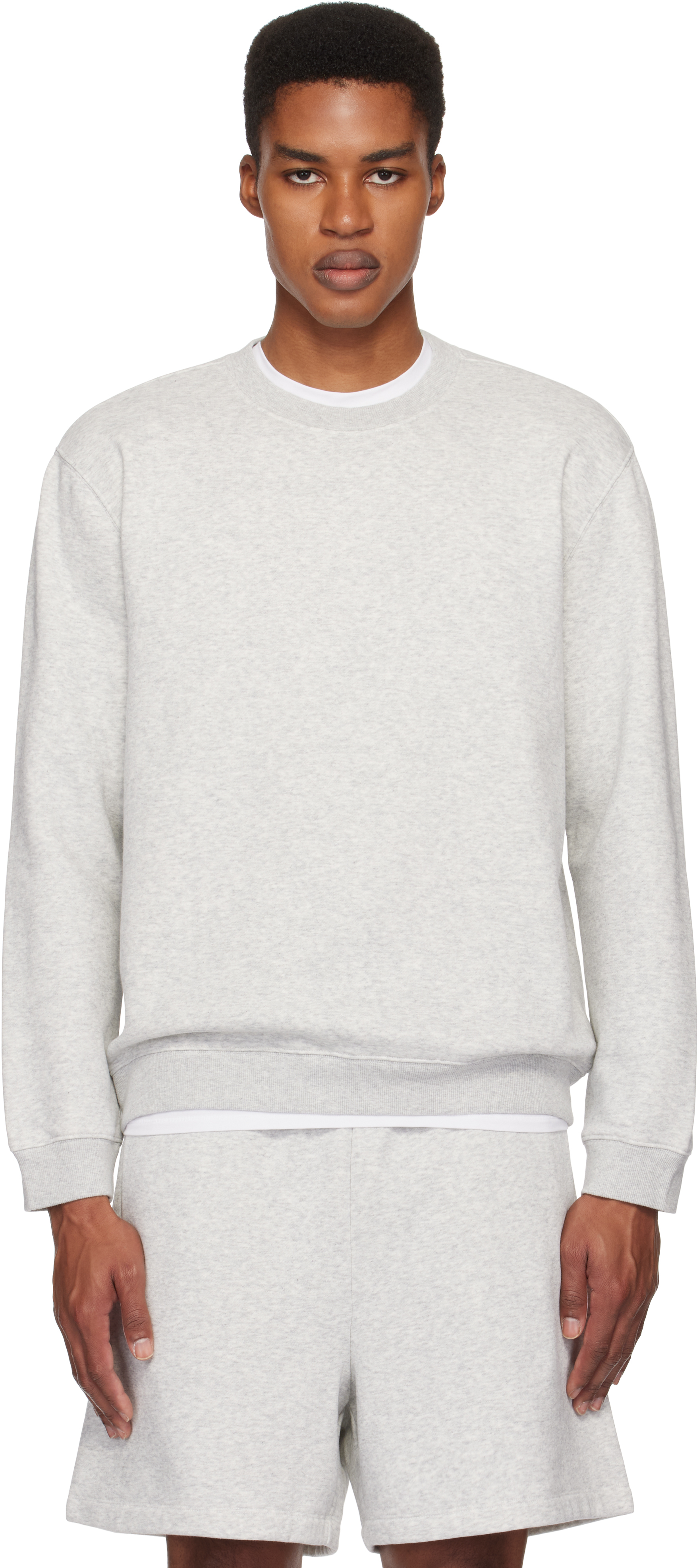 Gray Fleece Lounge Classic Crewneck Sweatshirt