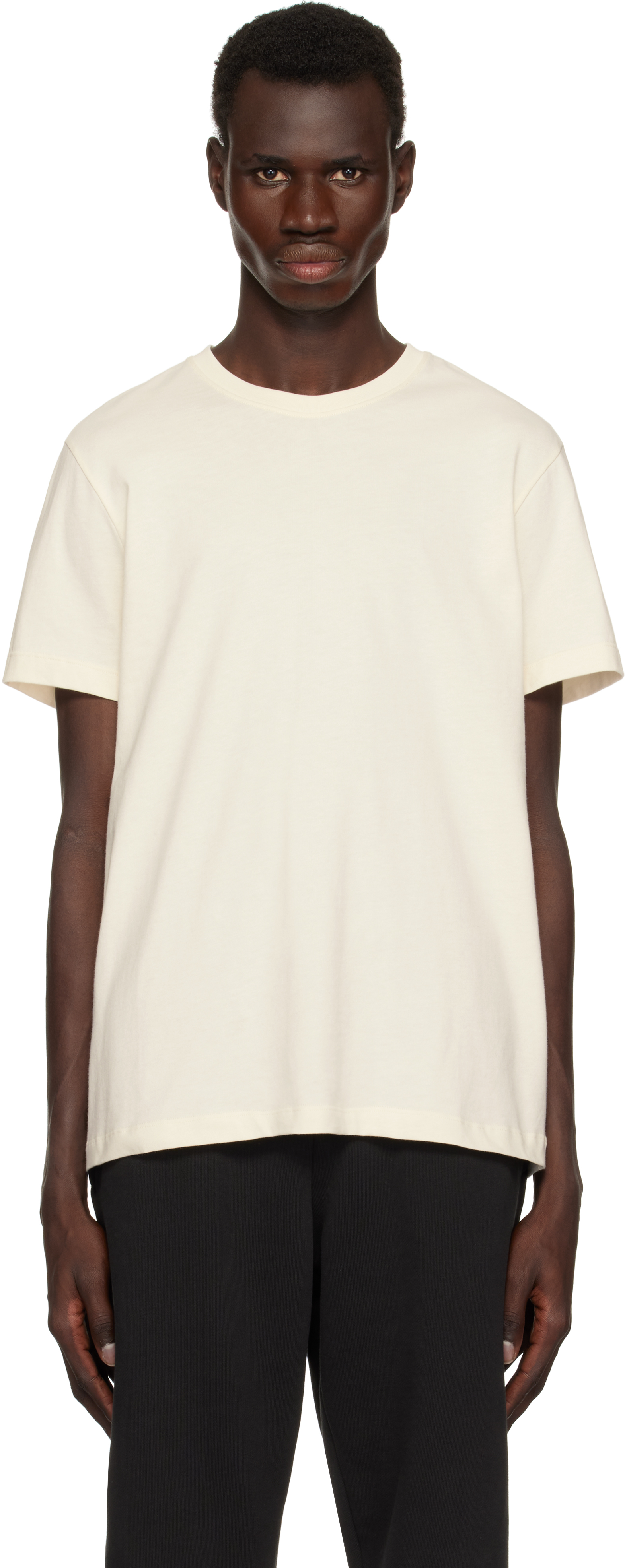 Off-White 'SKIMS Cotton' Classic T-shirt by SKIMS on Sale