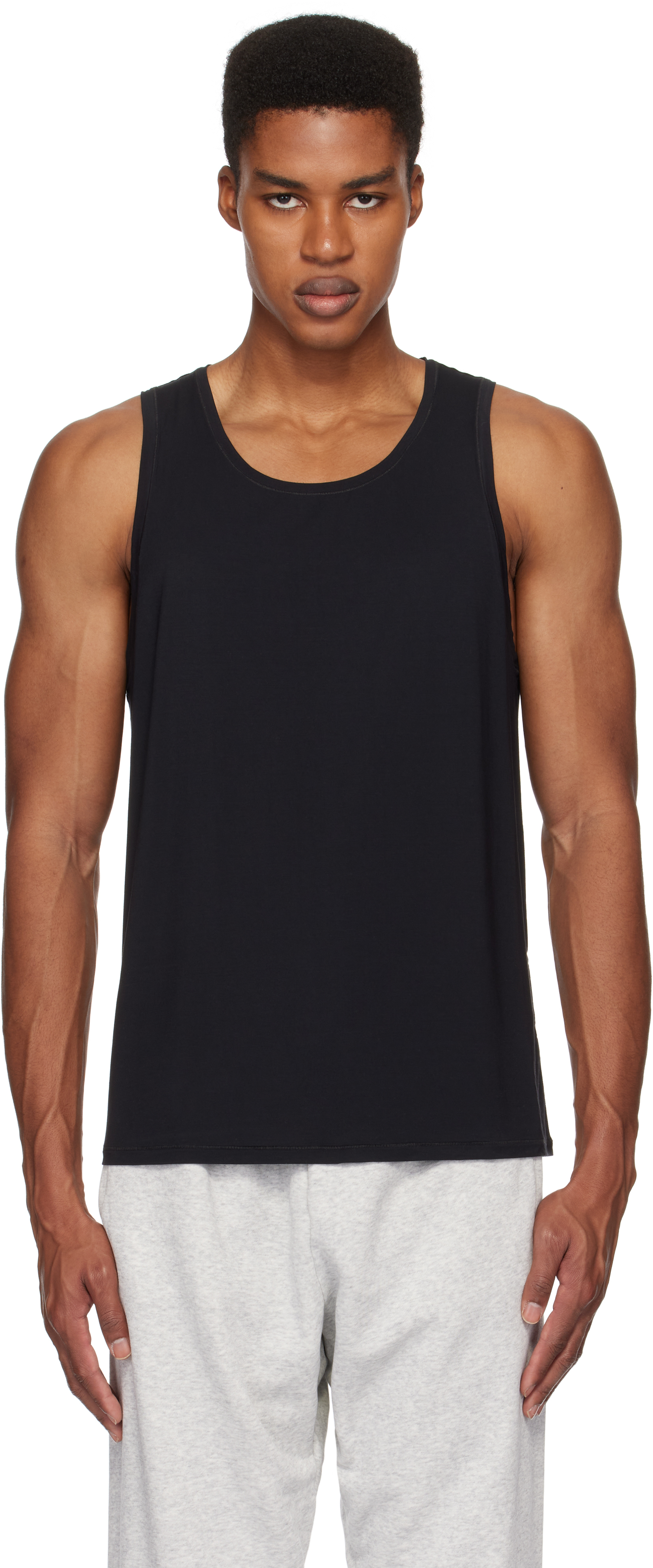 SKIMS THREE-PACK BLACK SKIMS STRETCH TANK TOPS 