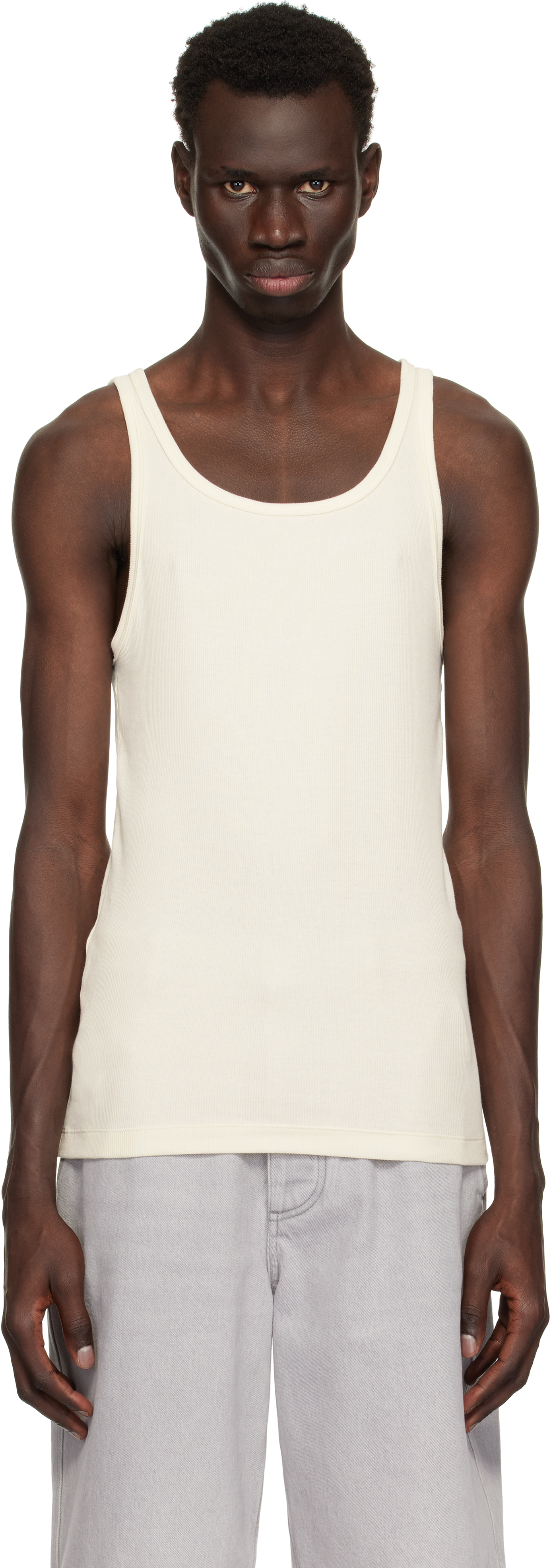 SKIMS★3枚セット コットンリブ タンクトップ SKIMS: ホワイト SKIMS Cotton リブタンクトップ 3枚セット